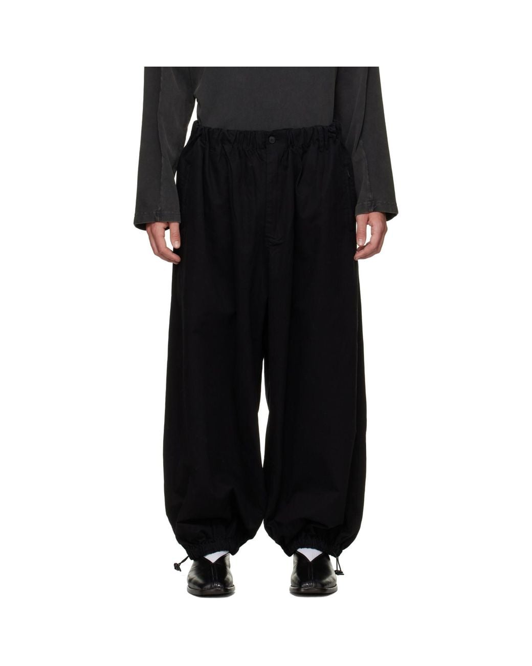 Entire studios Black Profile Cotton Trousers for men