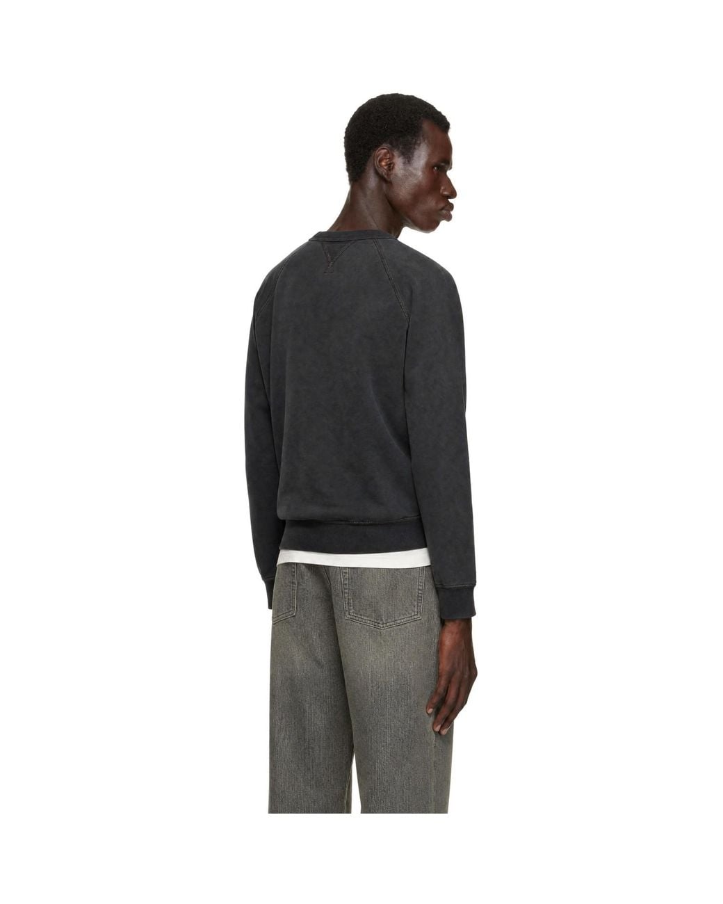 RRL Black French Terry Sweatshirt for men