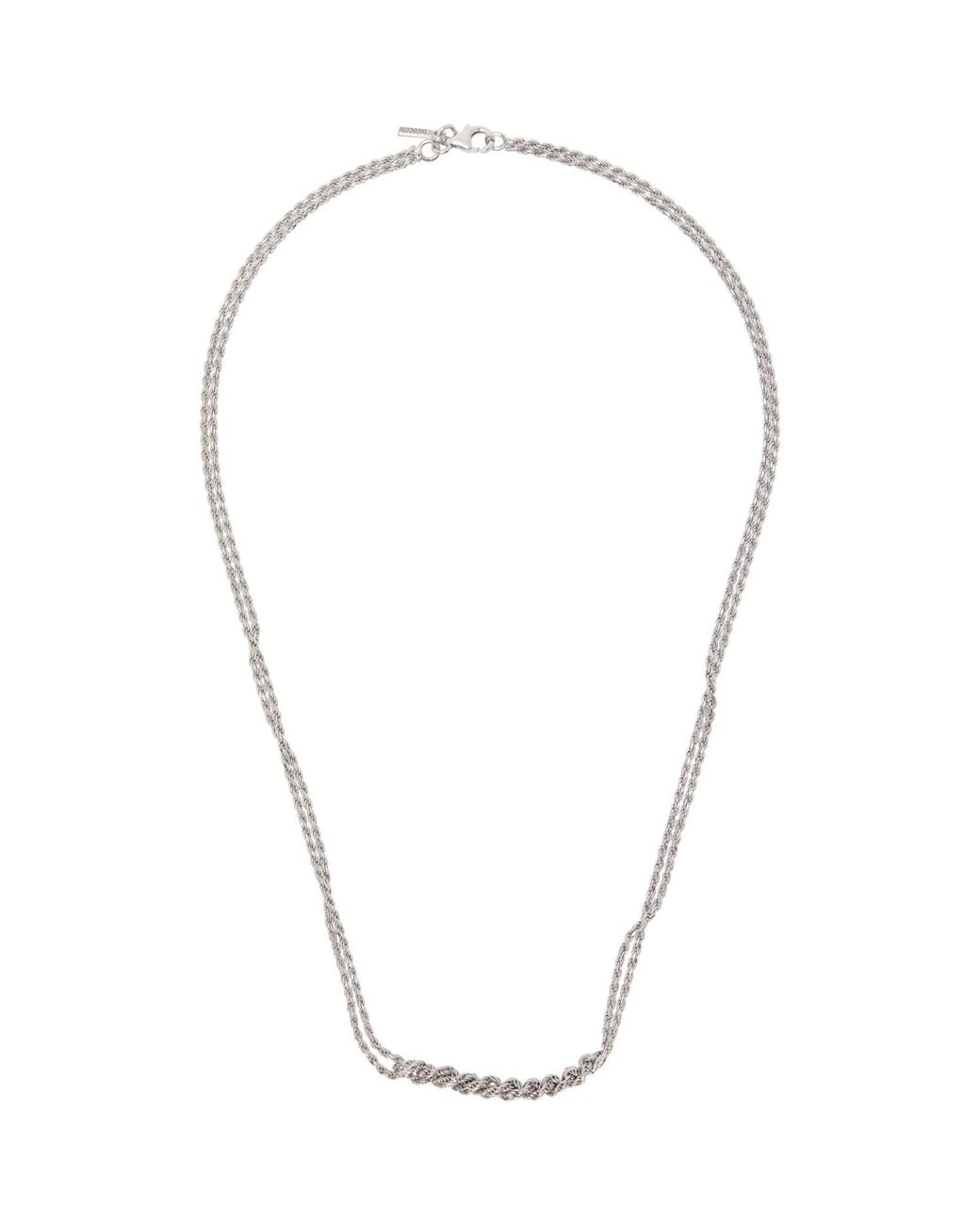 Emanuele Bicocchi Metallic Crochet Necklace for men