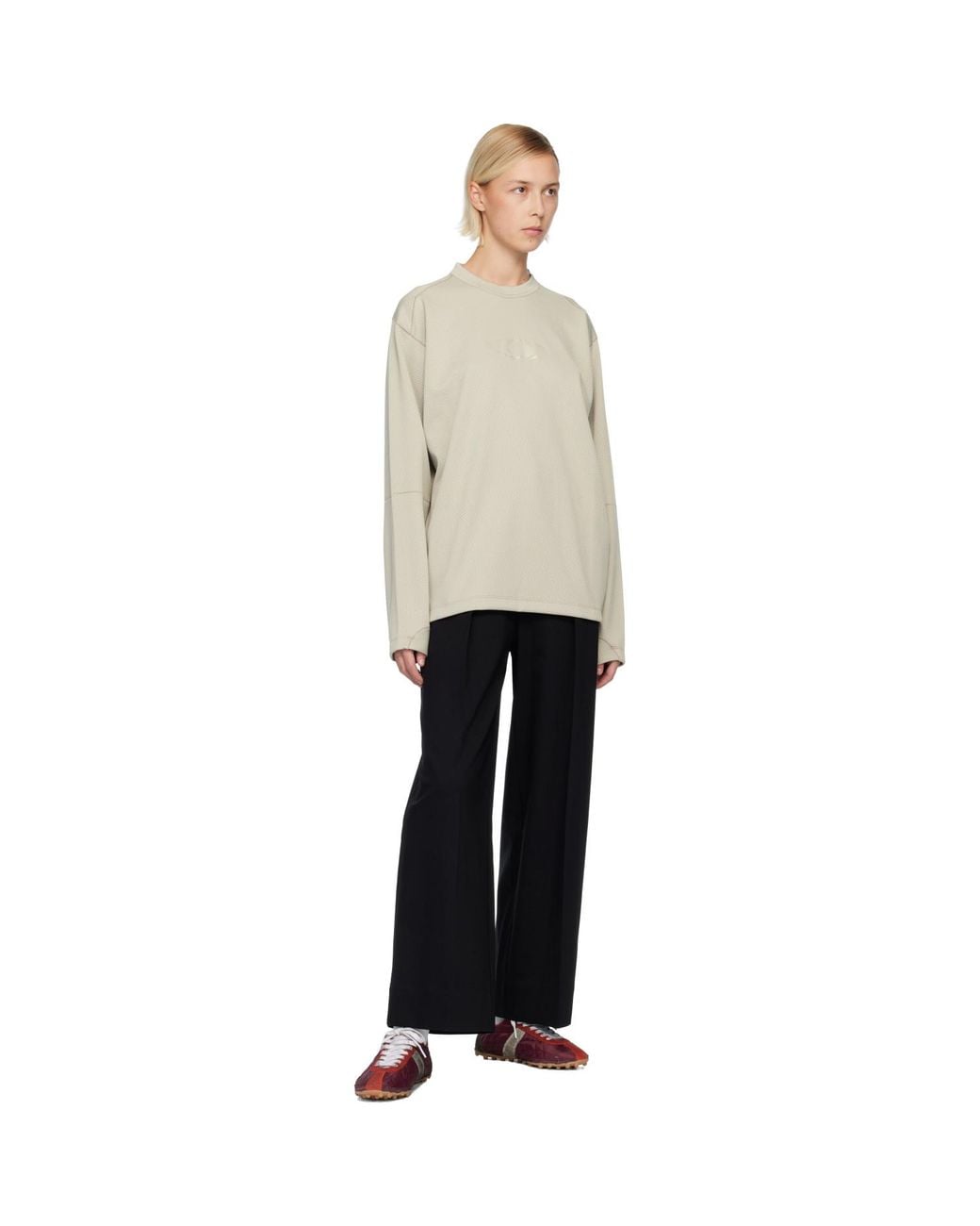 MM6 by Maison Margiela Black Salomon Edition Jersey Long-Sleeved Sweater