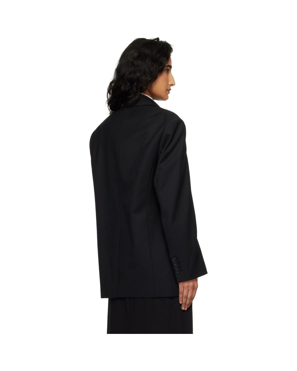 DUNST Black 3 Button Wool Blazer