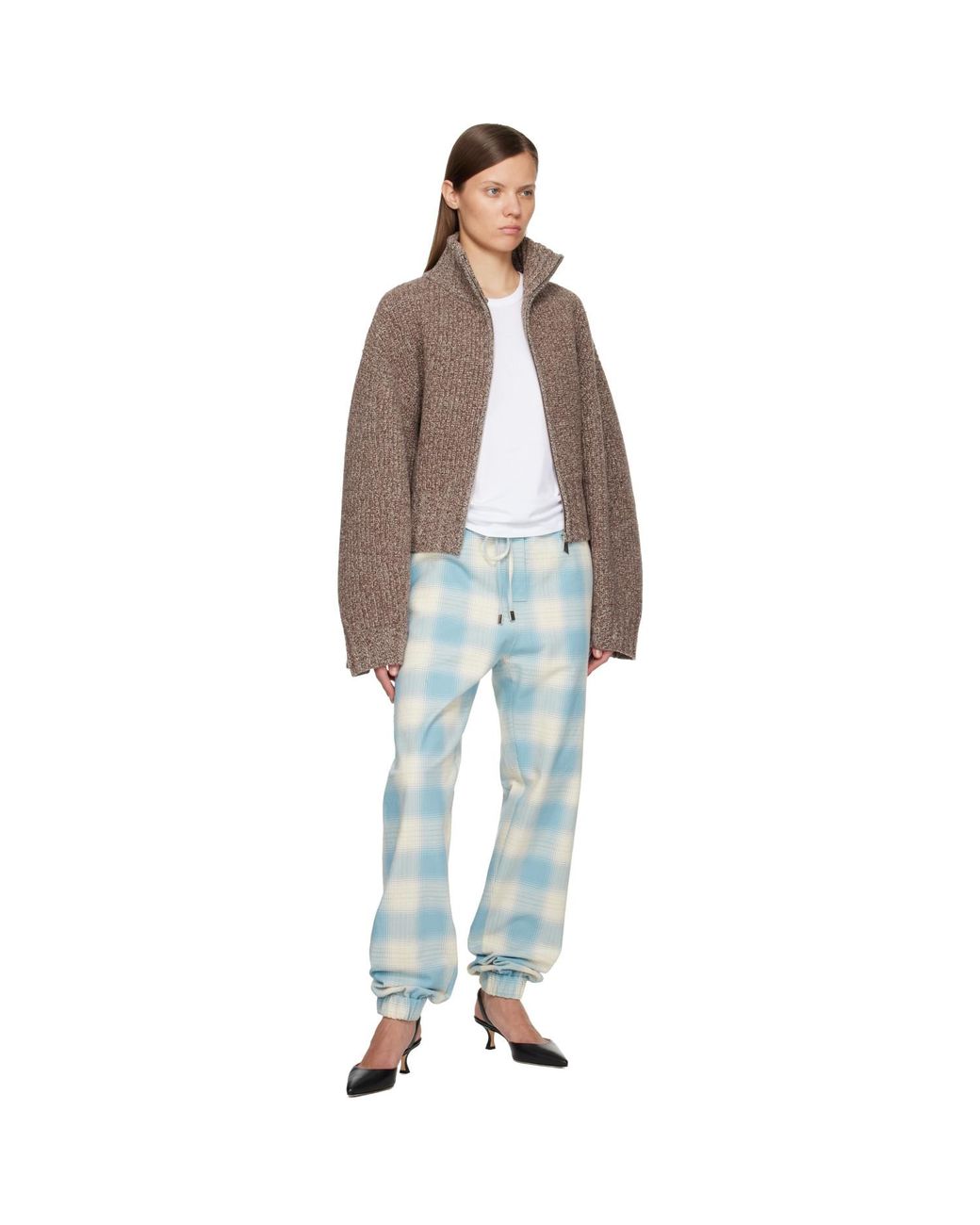 The Attico Blue Long Trousers