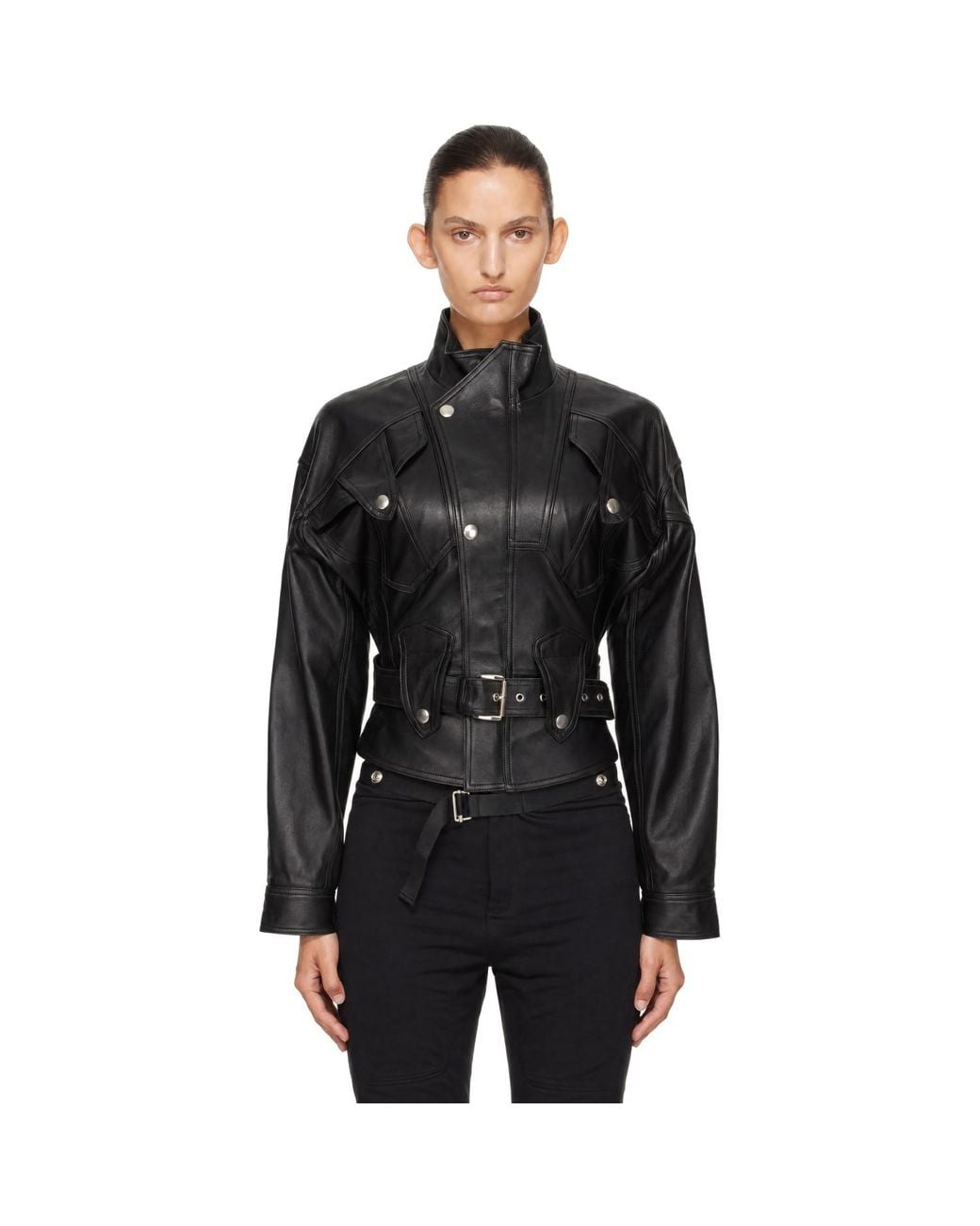 VAQUERA Black Fringe Leather Jacket