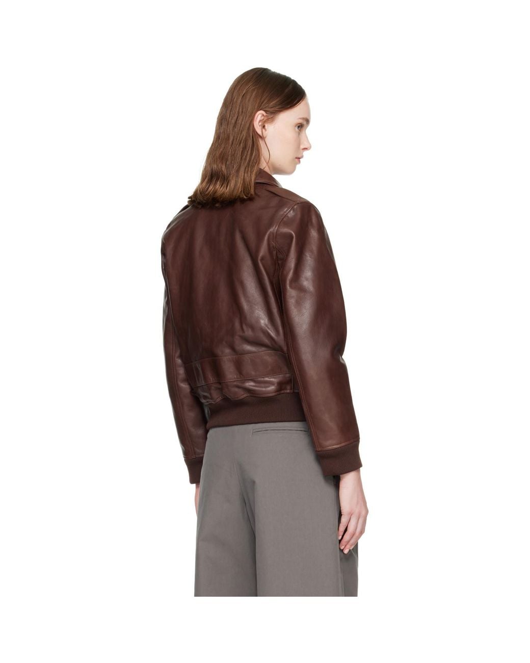 A.P.C. Brown Gael Leather Jacket