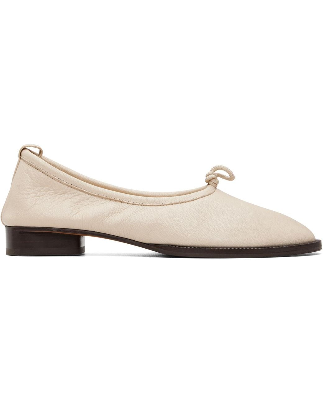 Hereu White Off- Puntera R Mid Ballerina Loafers