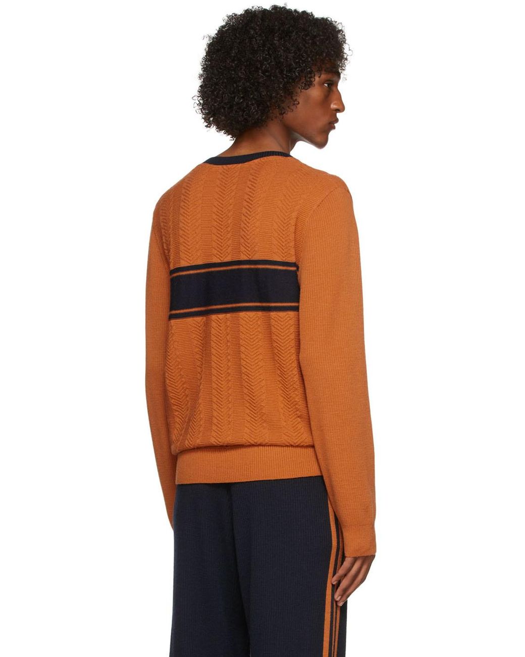 Wales Bonner Adidas Originals Edition Knit V-neck Sweater in Orange for Men  | Lyst Australia