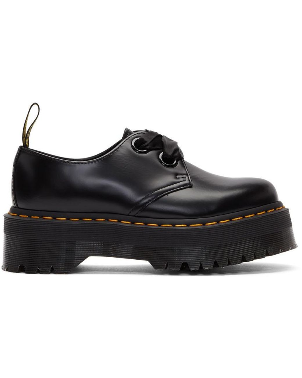 Dr. Martens Ribbon Lace-up Holly Derbys in Black | Lyst