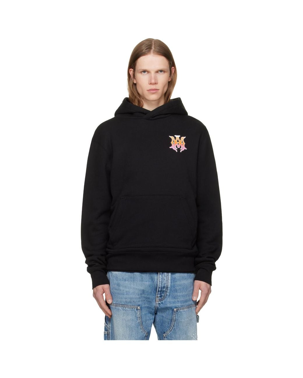 Amiri Black Ma Surf Reg Hoodie for men