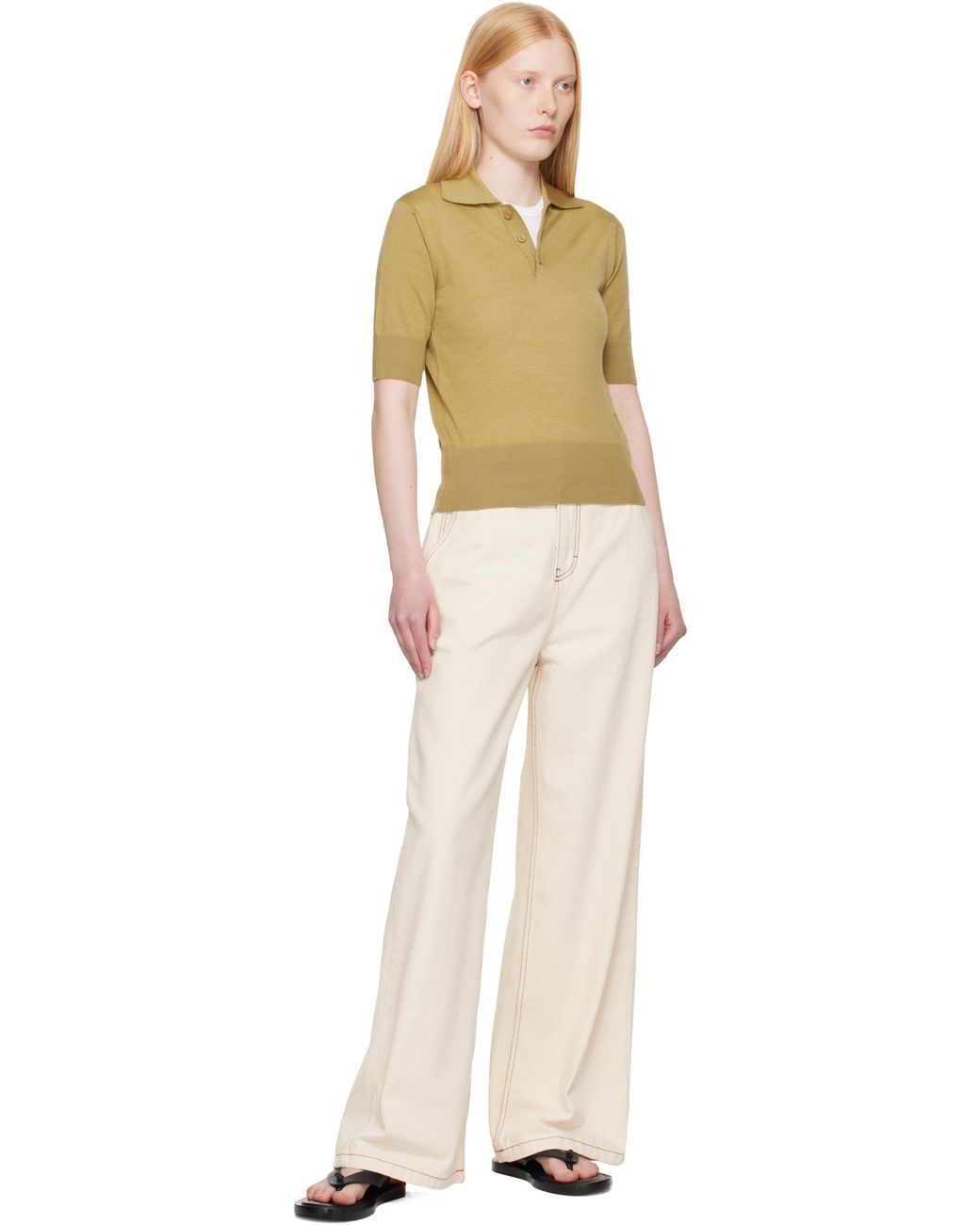 AMI Natural Wide Fit Jeans