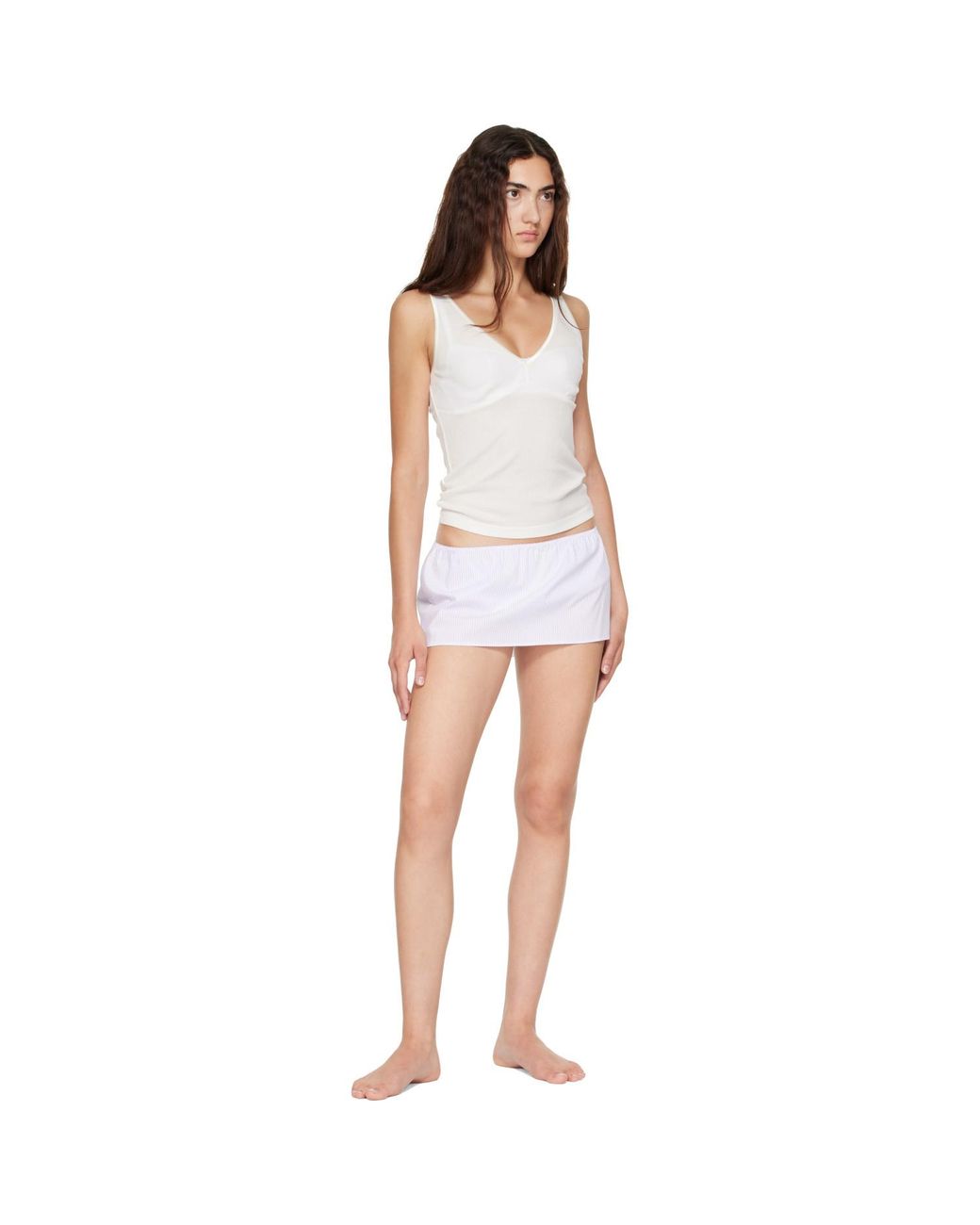 Fruity Booty White Intimo Plunge Tank Top