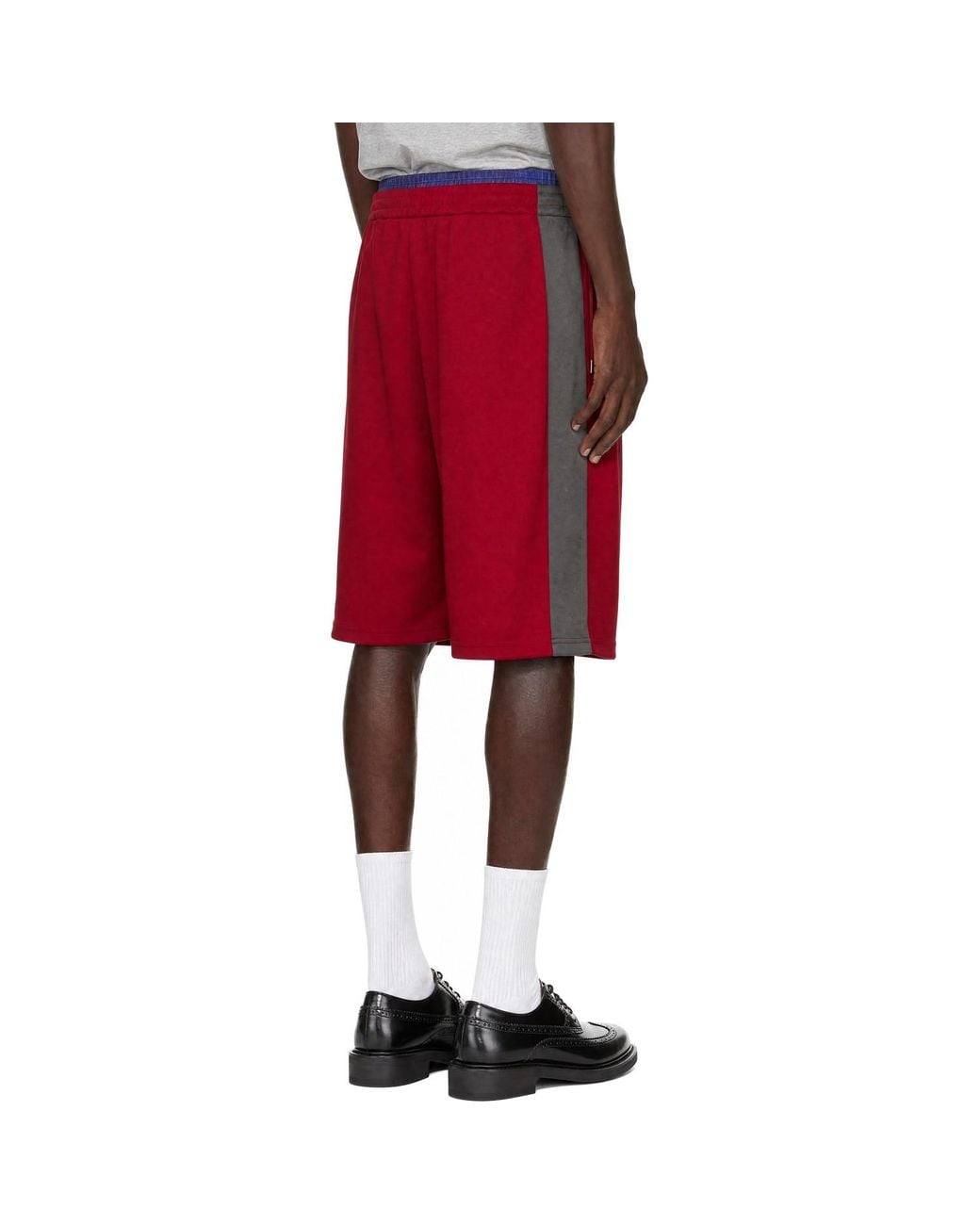 Willy Chavarria Red Os Exposed Bball Shorts for men