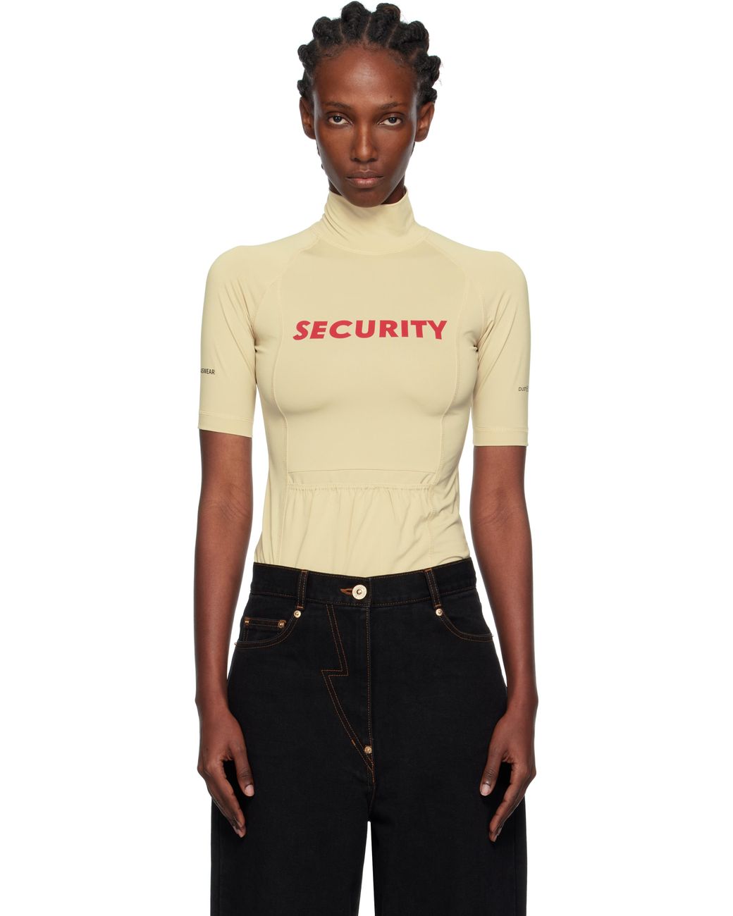 Pushbutton Black 'Security' Pocket Top