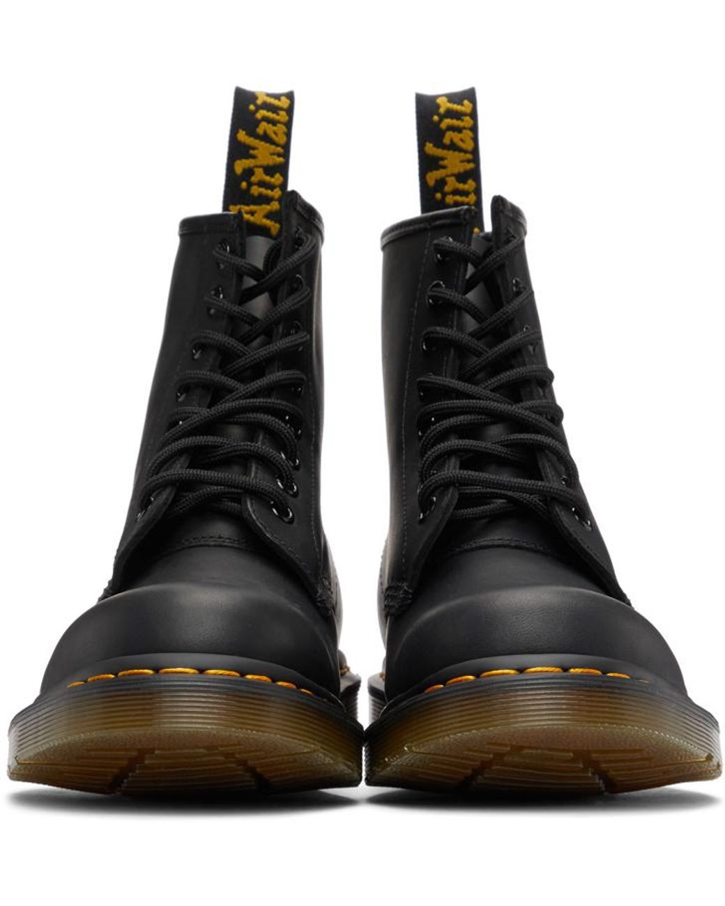 Dr. Martens Leather Greasy 1460 Boots in Black for Men - Lyst