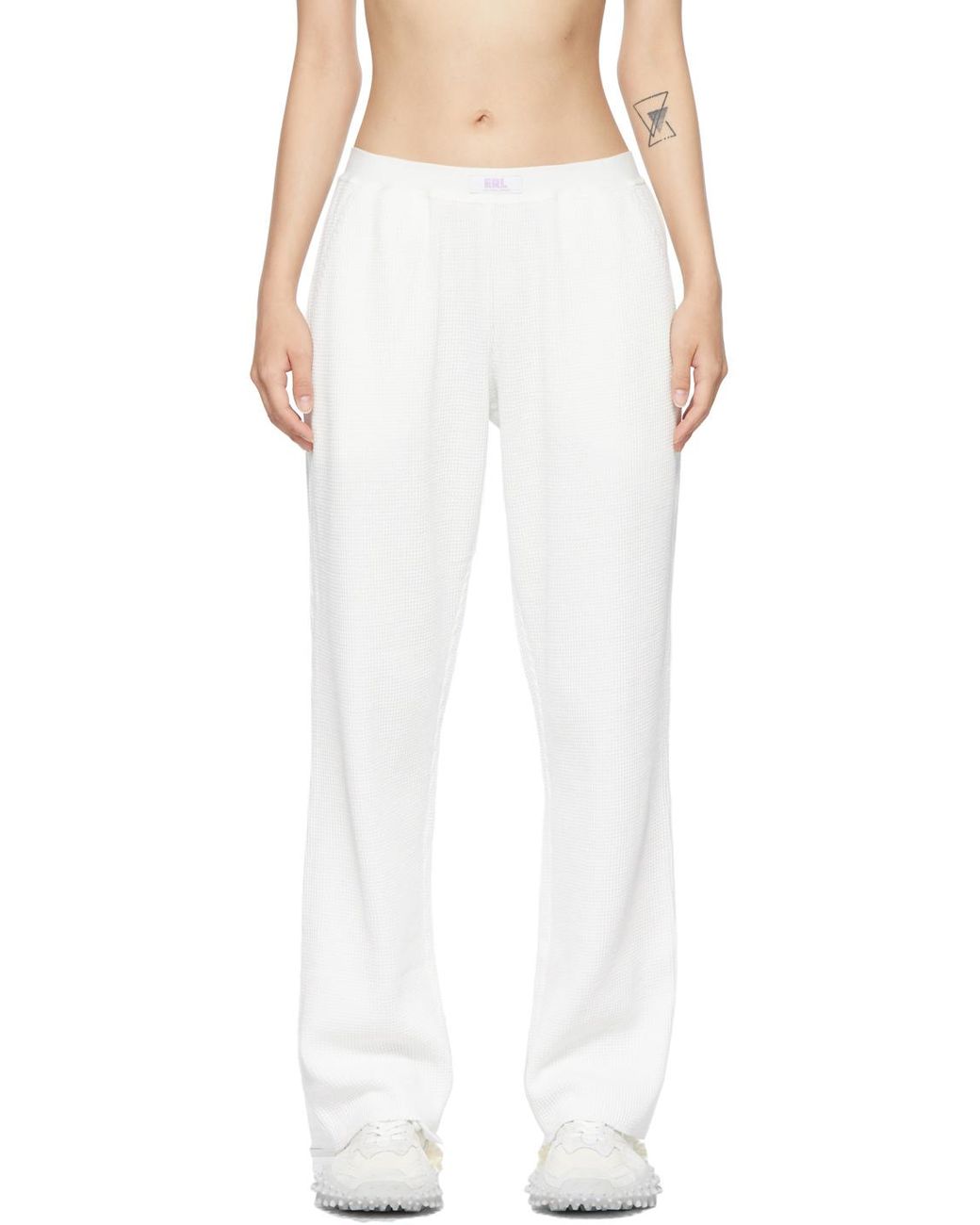 ERL Waffle Lounge Pants in White | Lyst