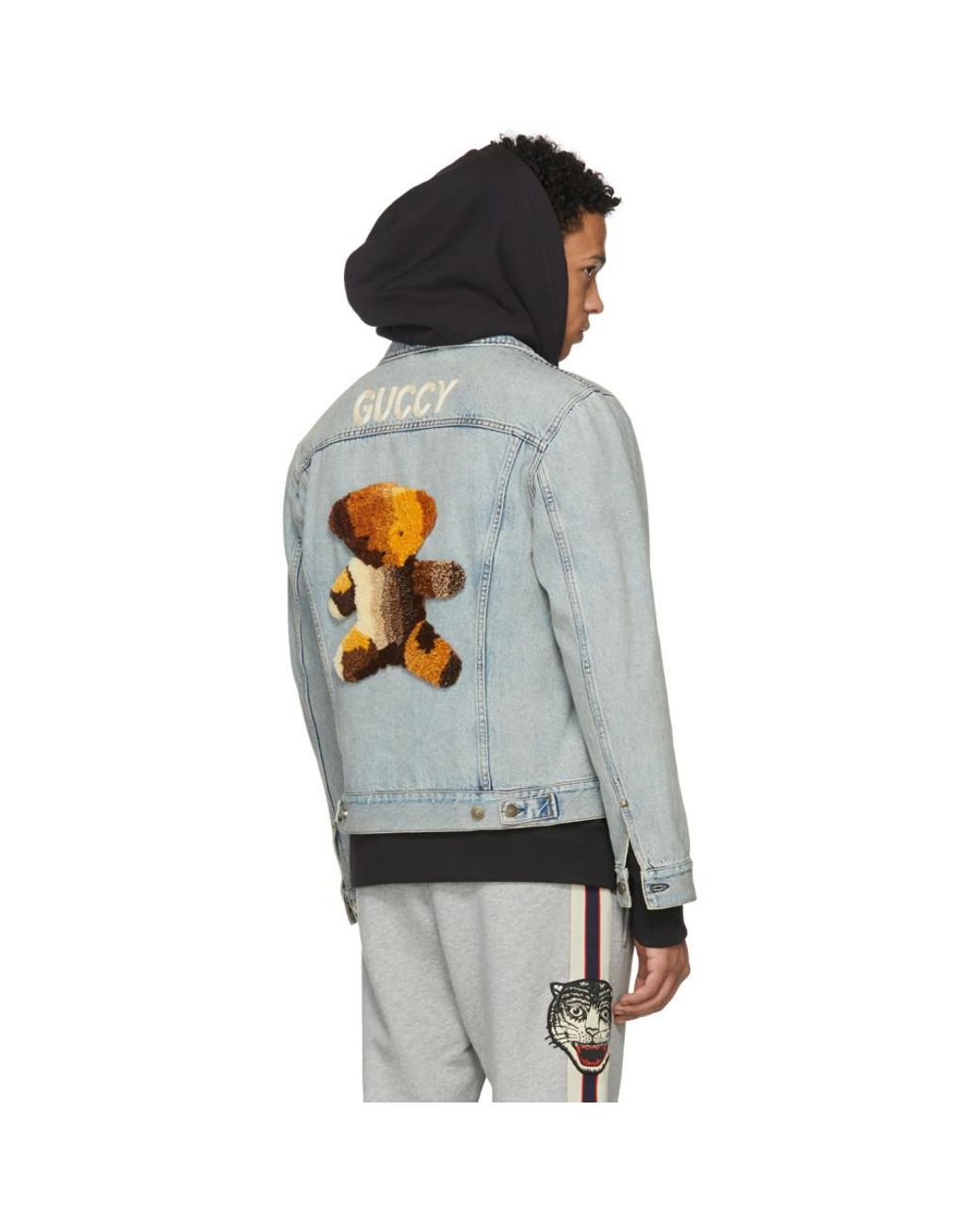 Gucci Blue Guccy Teddy Bear Denim Jacket for Men | Lyst UK