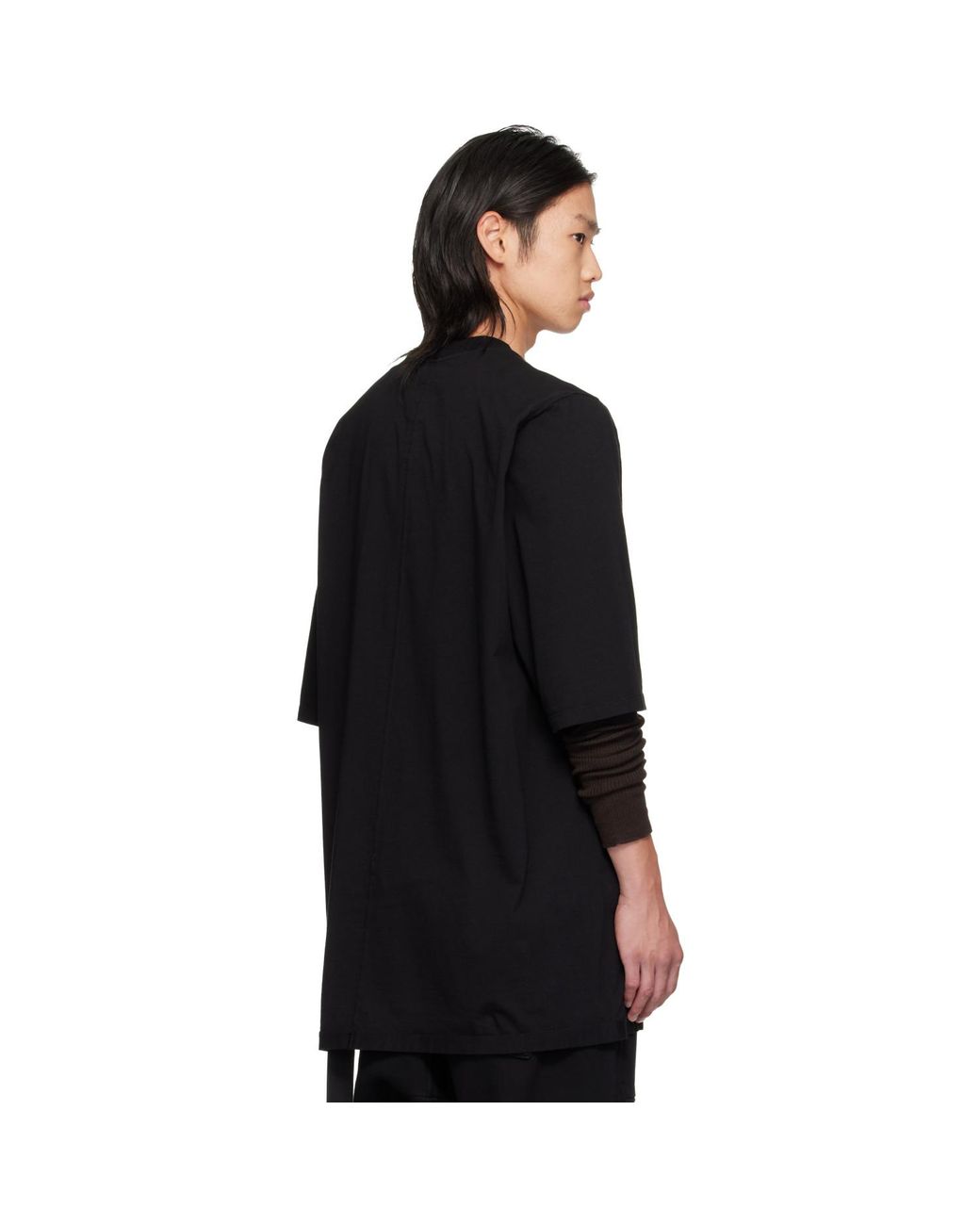 Rick Owens Black Temple Jumbo Ss T-Shirt for men