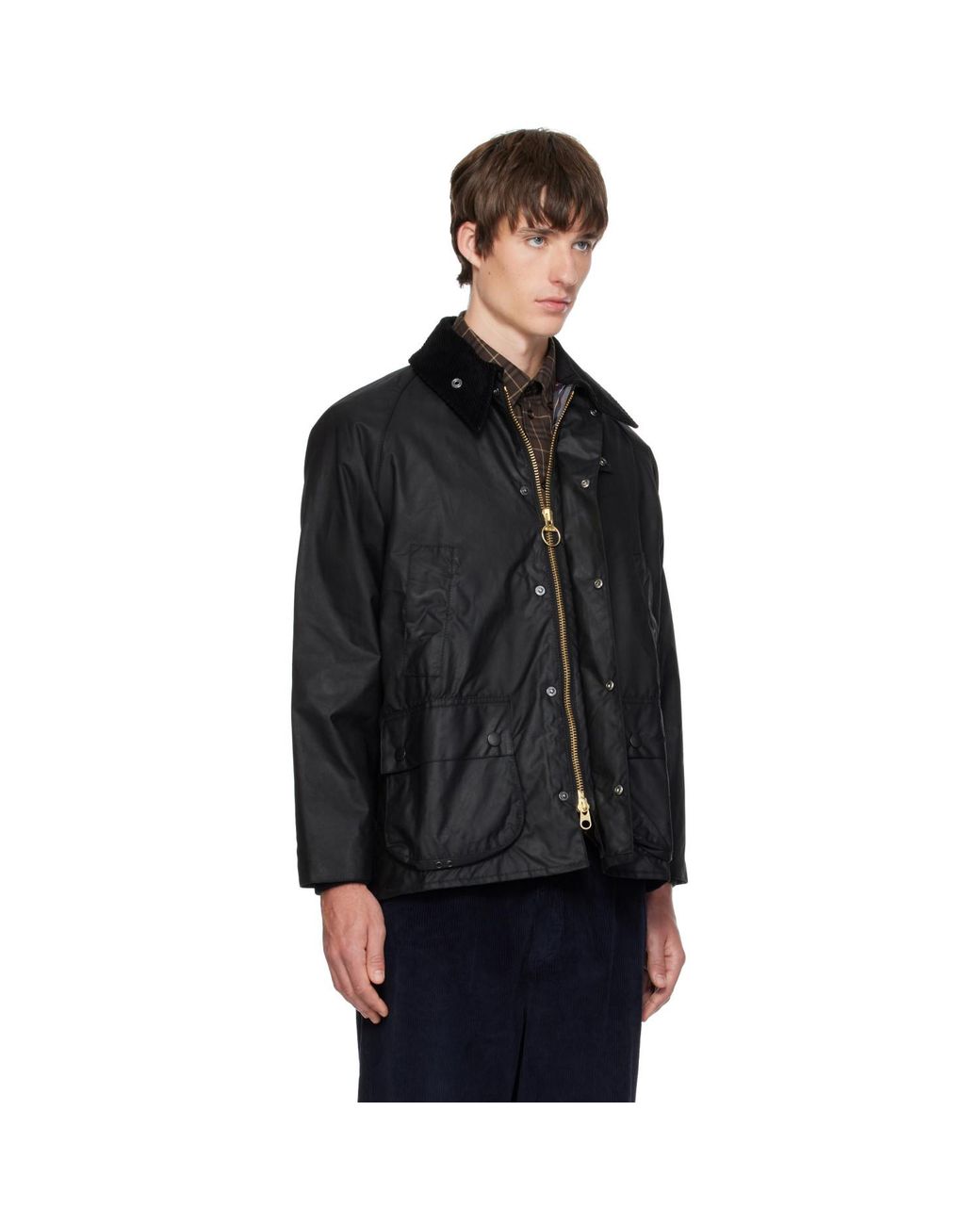Barbour Black Bedale Waxed Jacket for men