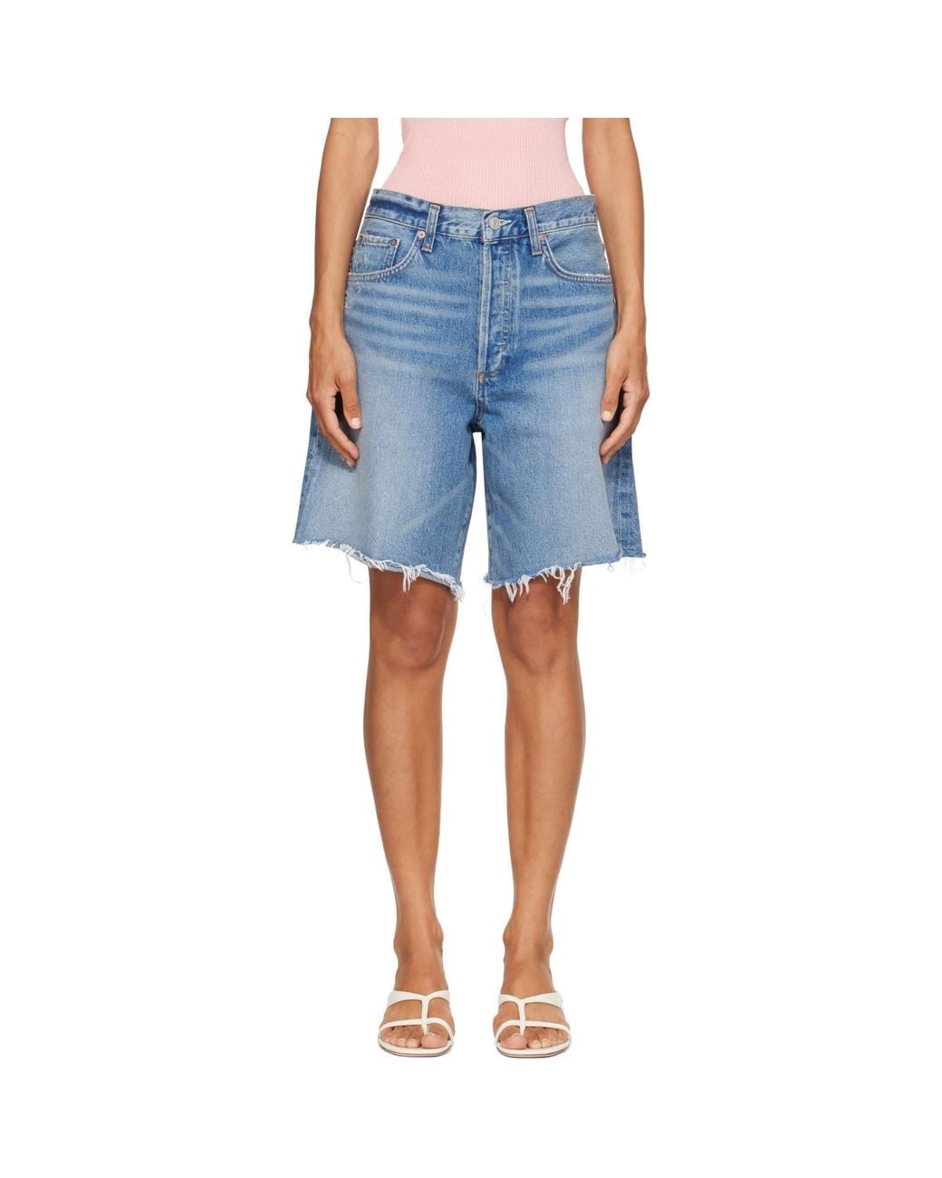 Agolde Blue Indra Denim Shorts