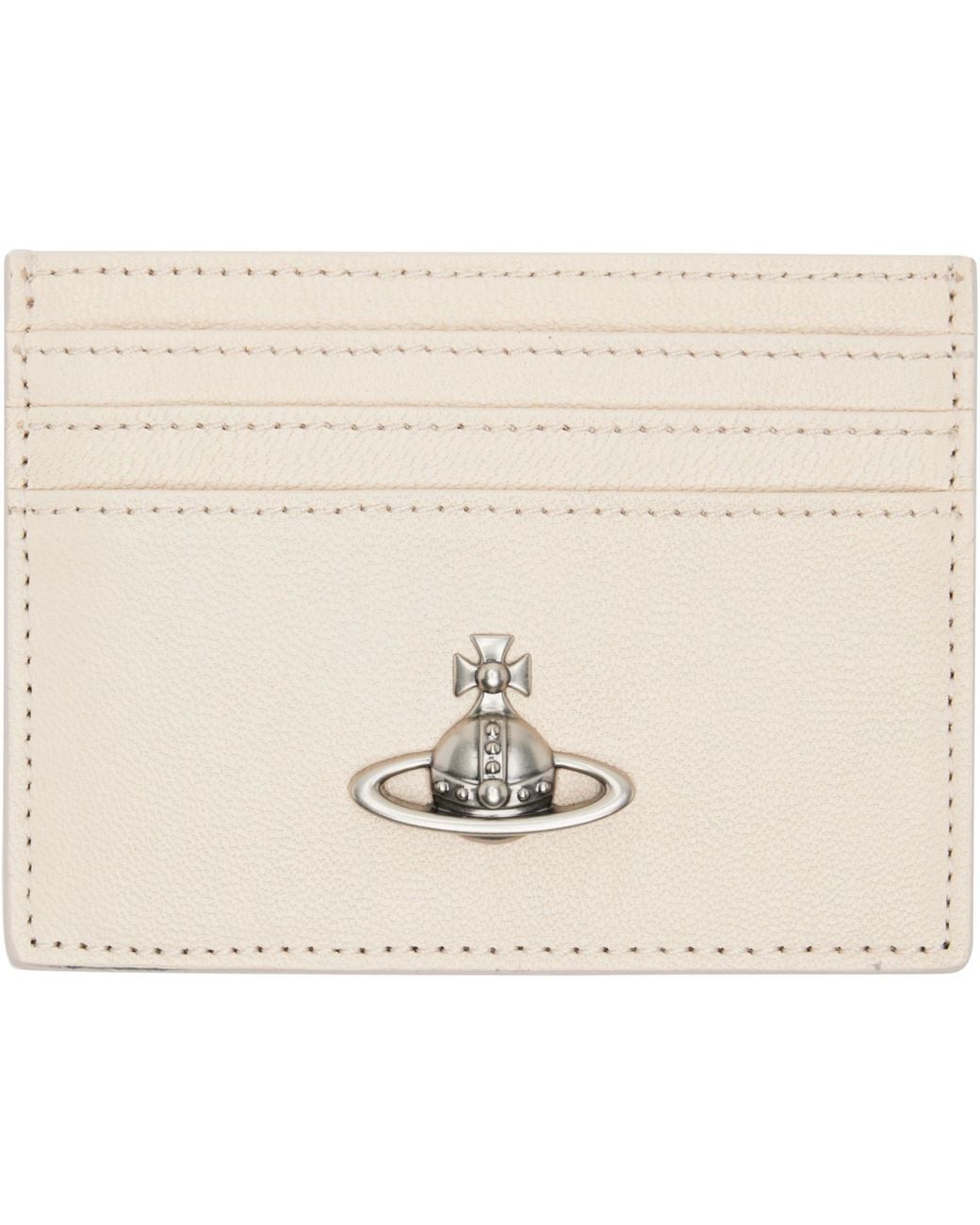 Vivienne Westwood Black Off- Flat Card Holder for men