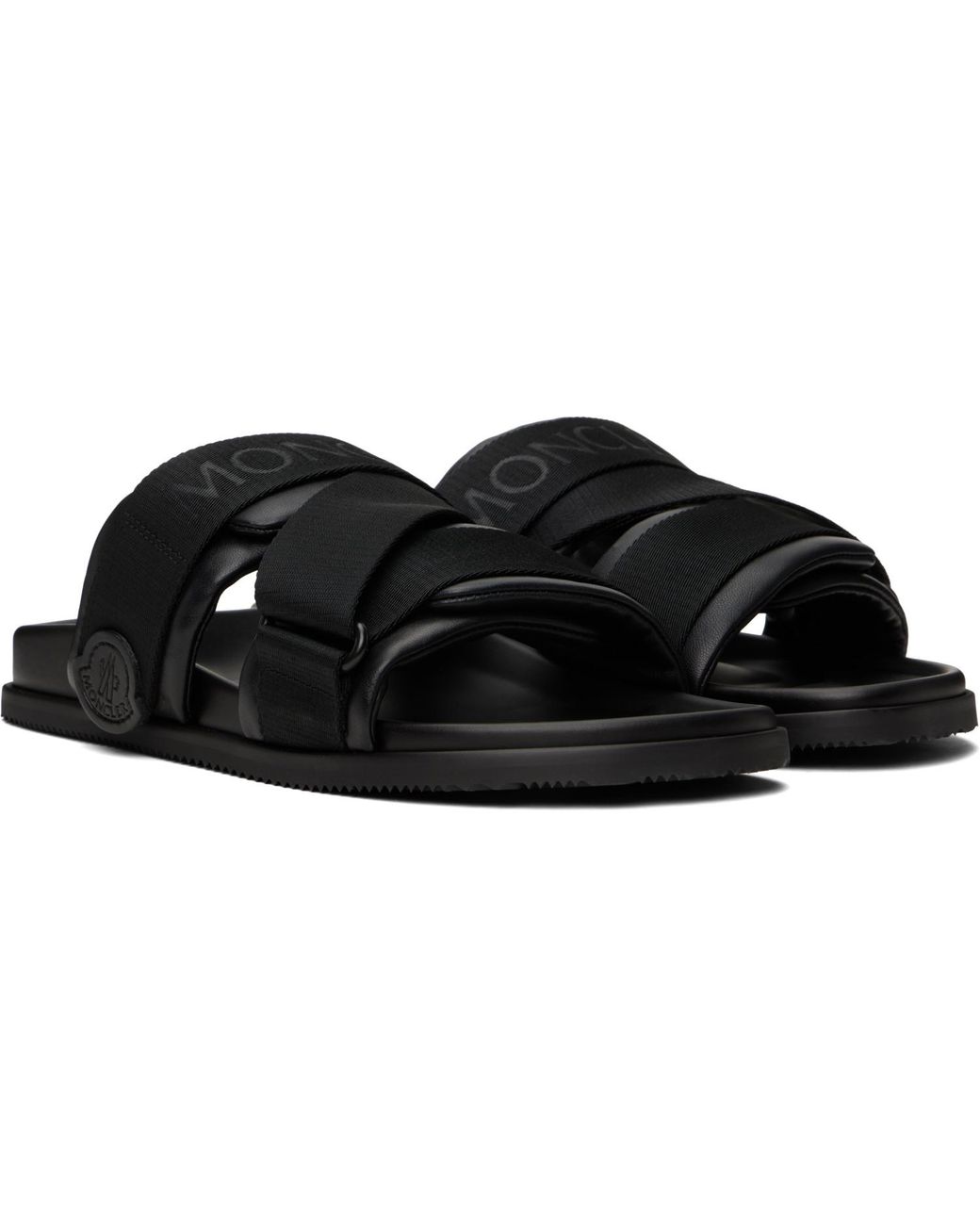 Moncler Black Mon Summer Sandals for men