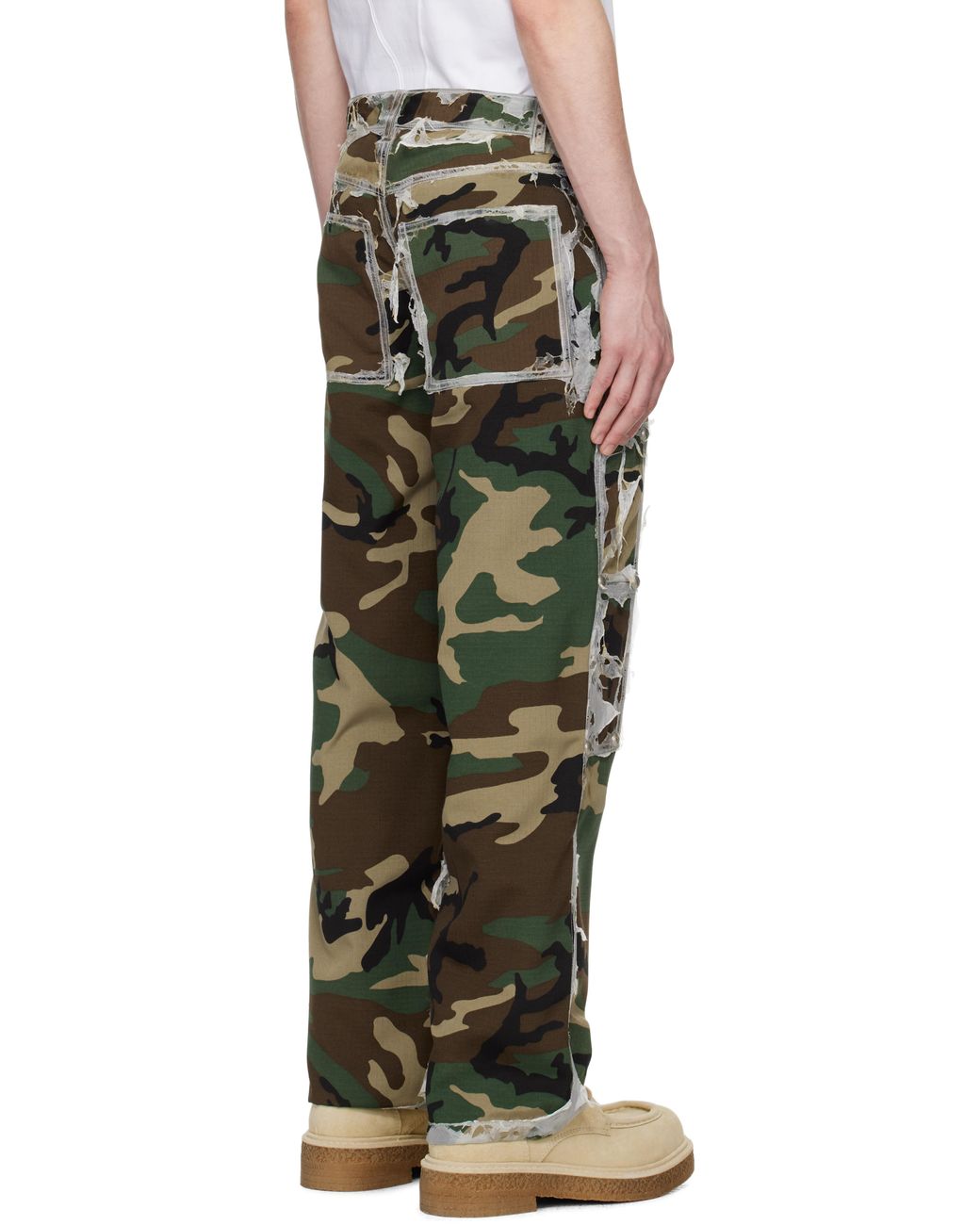 【限定数量】 Thug Club Burnt Bio Army Pants THUG CLUB Khaki Burnt Bio Army Cargo Pants in Green for Men