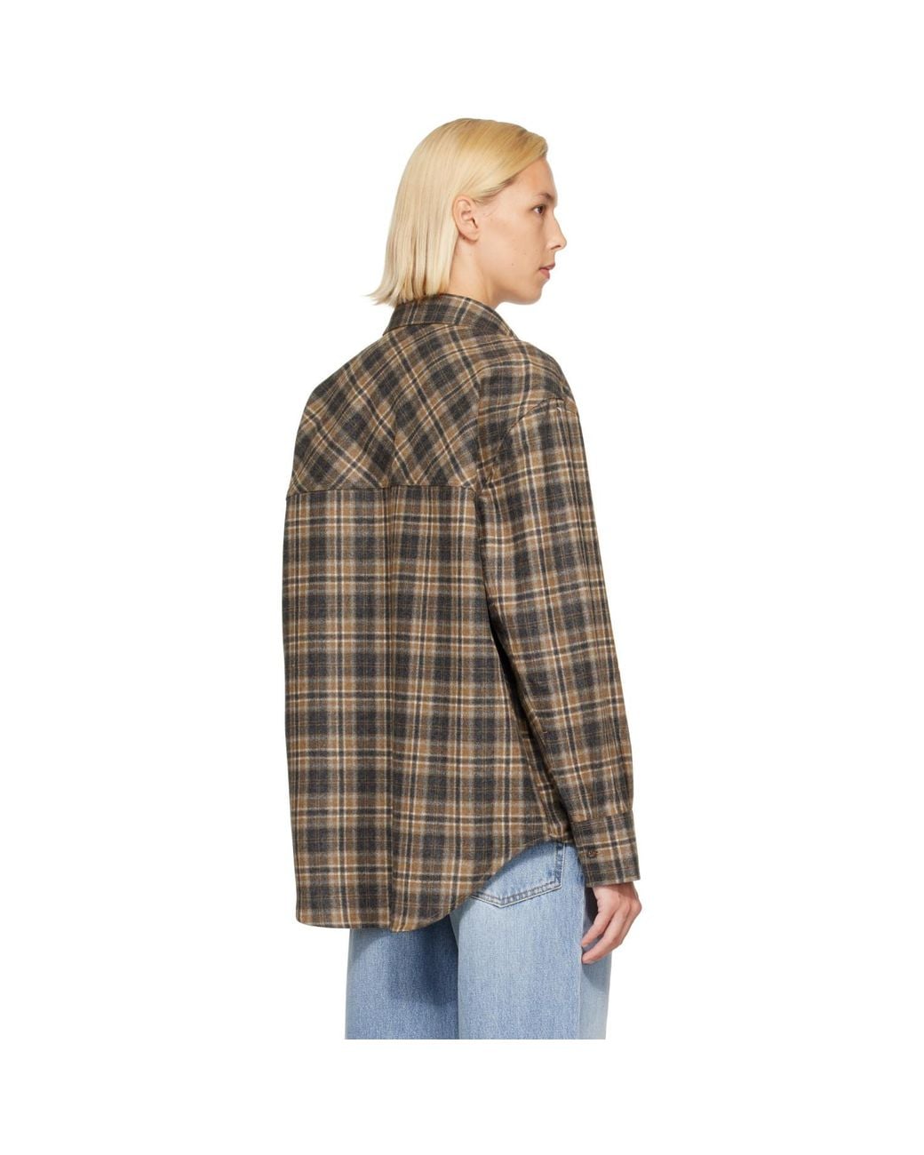 Rohe Brown Western Checked Overshirt