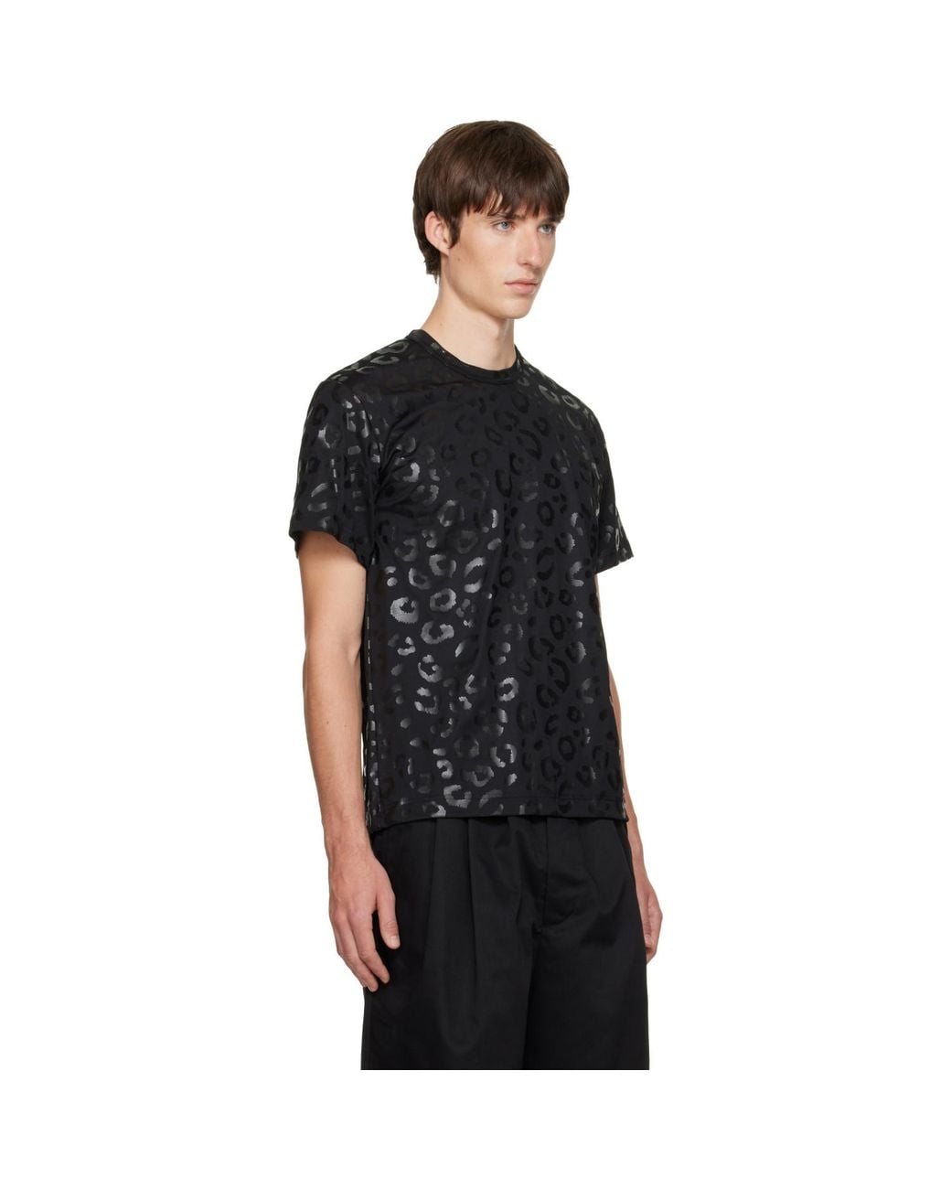 Comme des Garçons Black Animal Print T-Shirt for men
