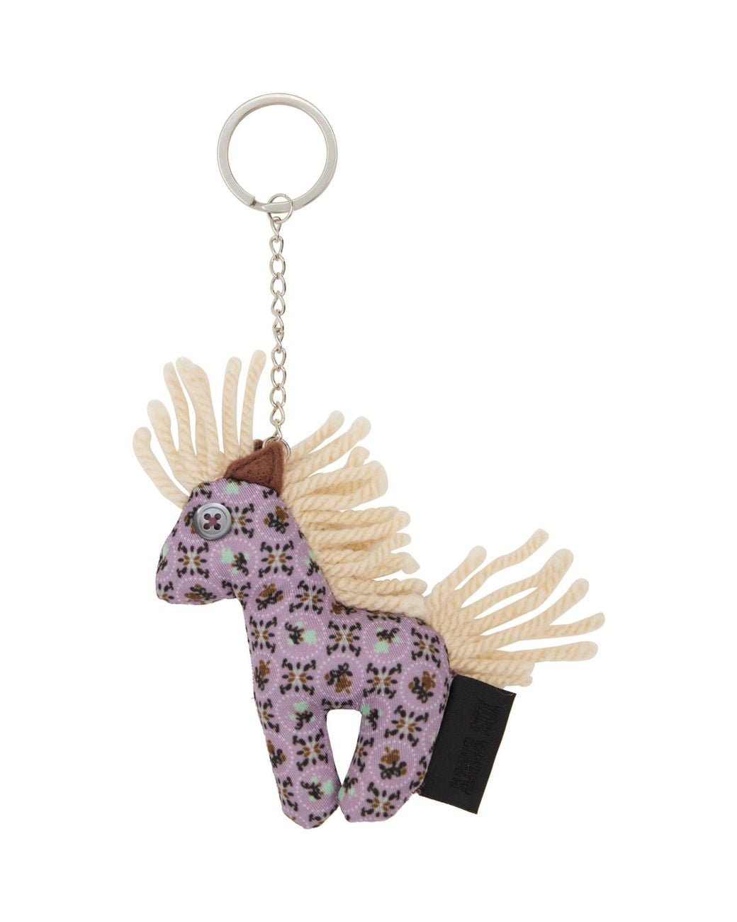 Anna Sui White Graphic Keychain