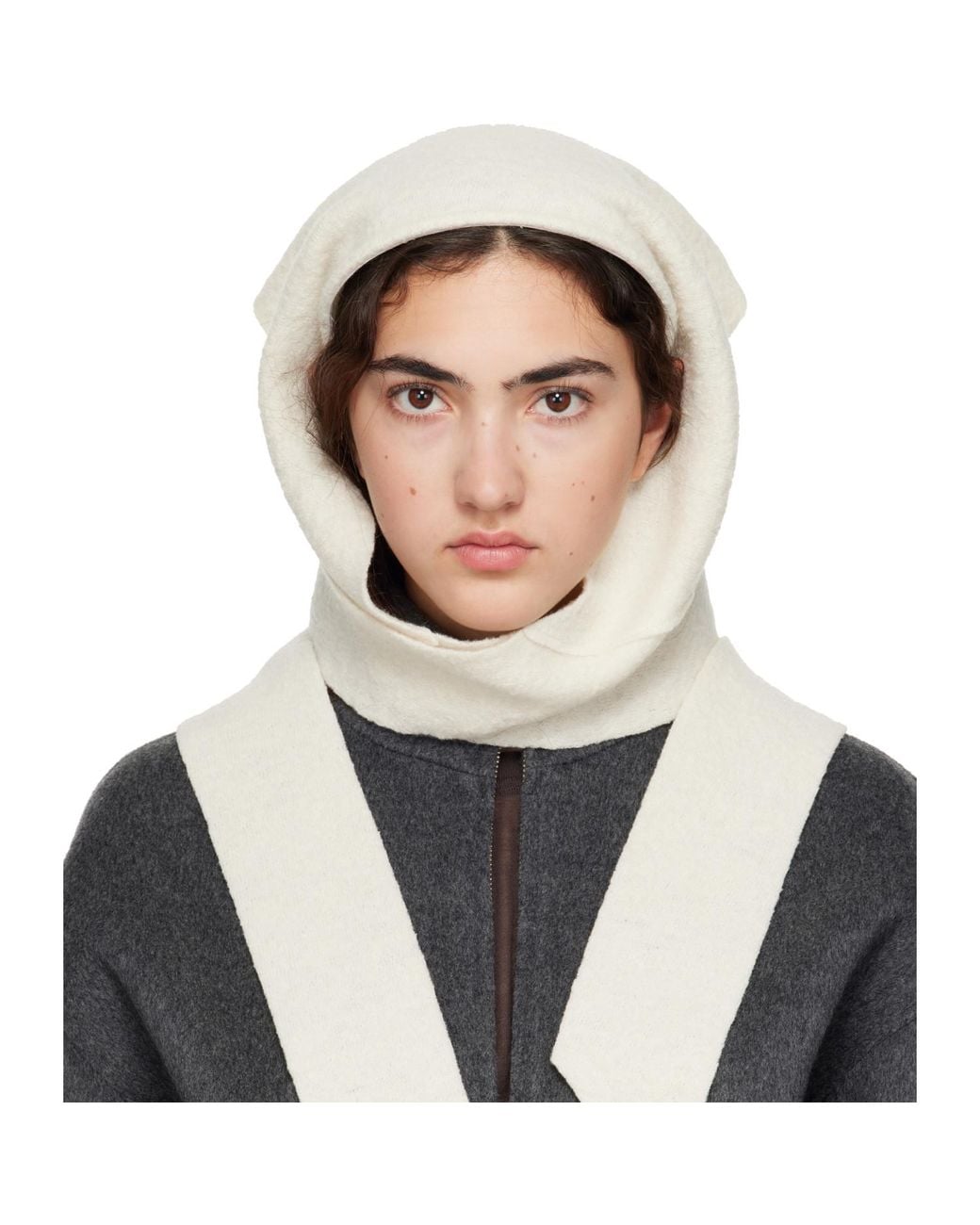 MERRMA Gray Ssense Exclusive Off- Wool Bandana