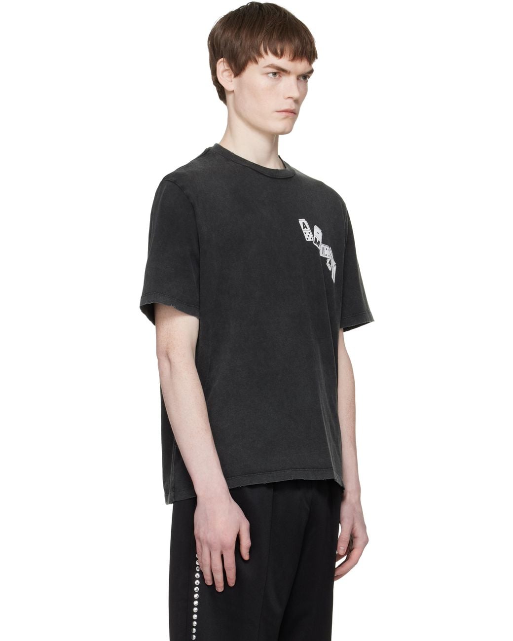 Amiri Black Domino T-Shirt for men