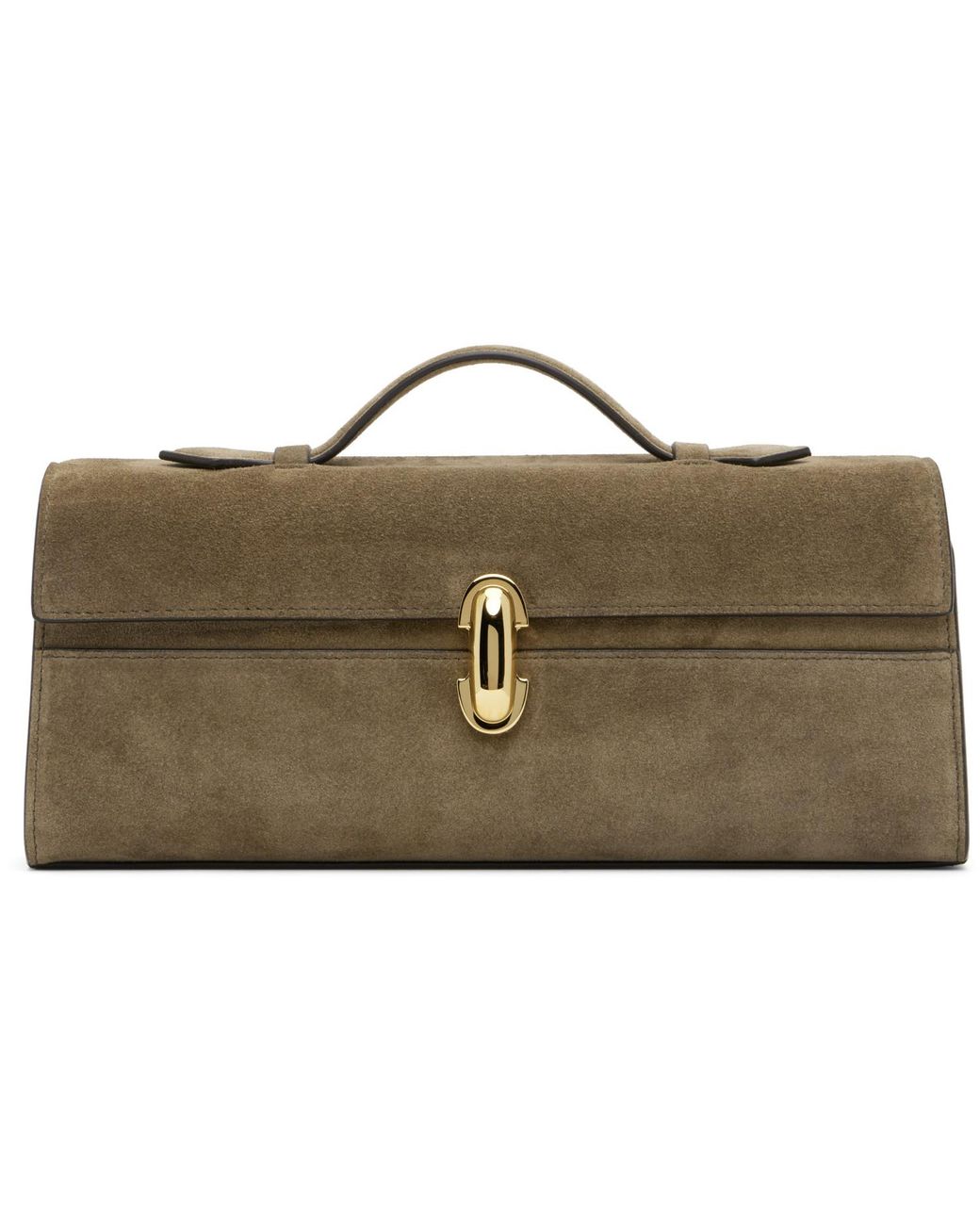 SAVETTE Black Taupe Slim Symmetry Pochette Bag