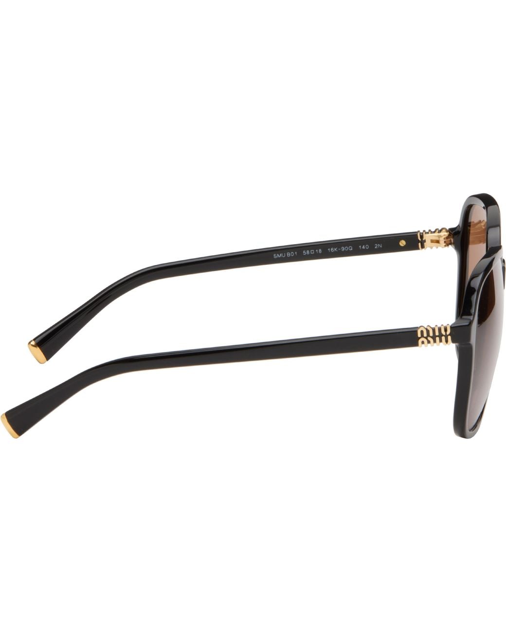 Miu Miu Black 'Miu Regard' Sunglasses