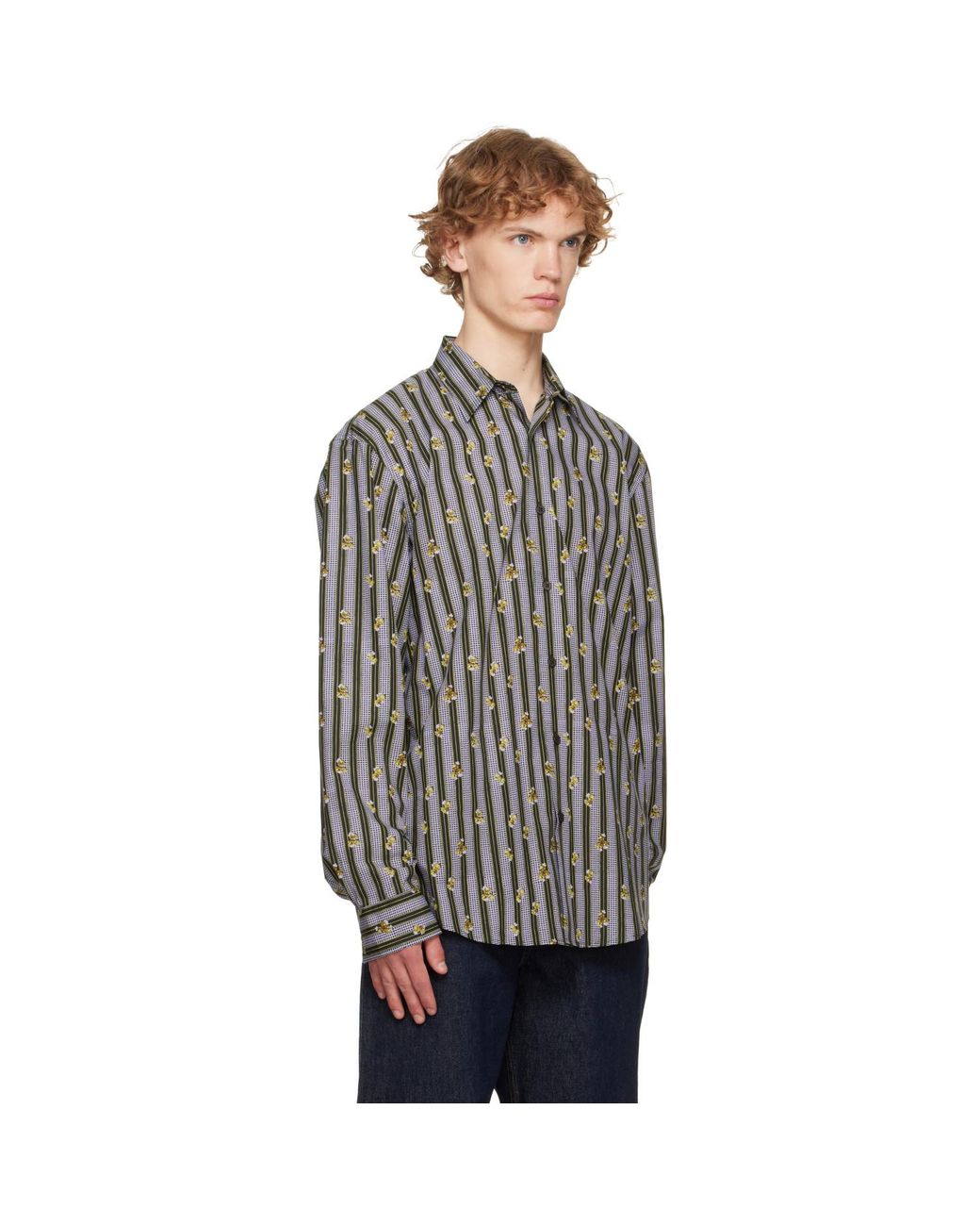 Dries Van Noten Gray Cotton Shirt for men