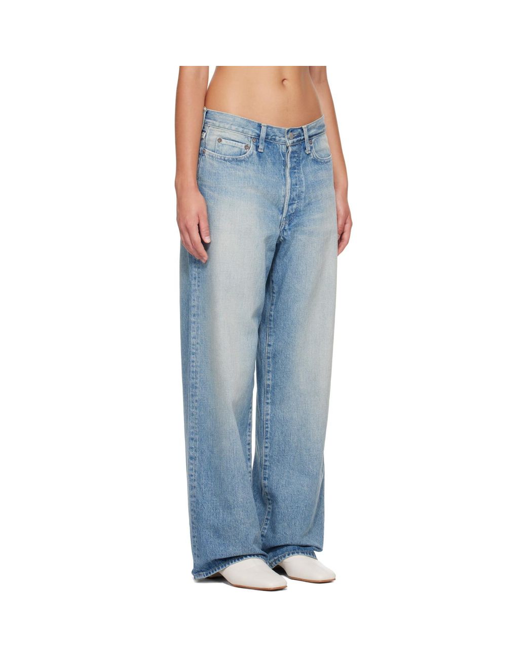 Ssstein Blue Loose Denim Jeans