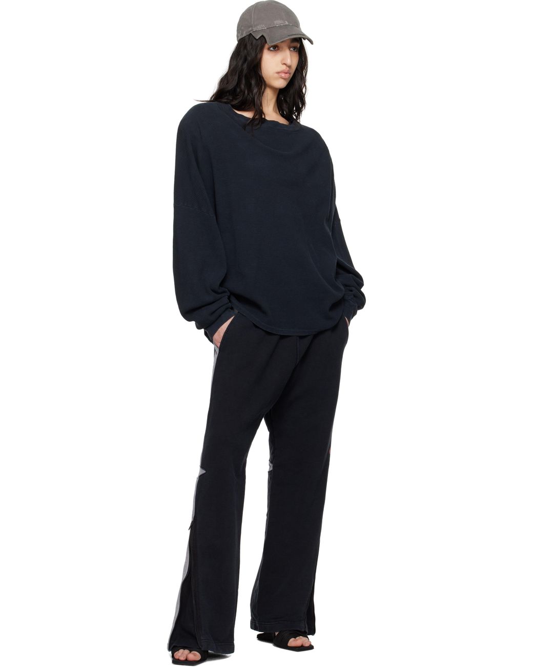 GREG ROSS Shoulder Pad Thermal Long Sleeve T-Shirt in Blue | Lyst
