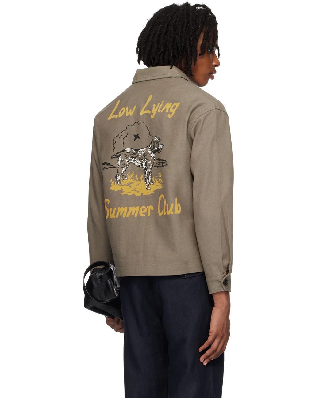 メンズ Bode トープ Low Lying Summer Club ジャケット ブラック メンズ Bode トープ Low Lying Summer Club ジャケット ブラック