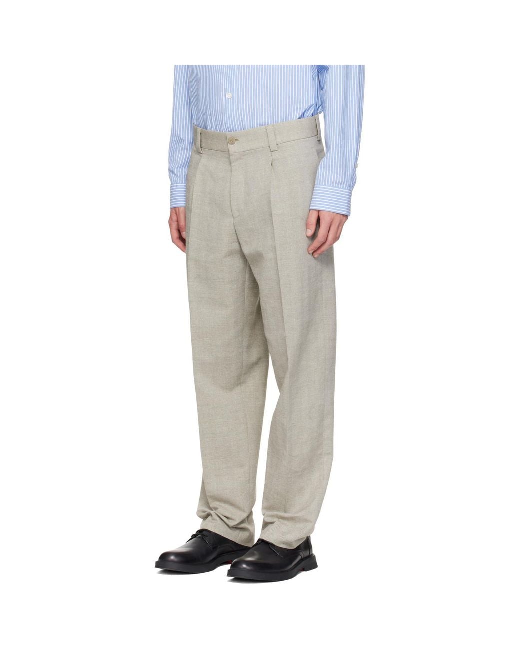 HUGO Gray Two-Piece Modern-Fit Herringbone Twill Suit for men