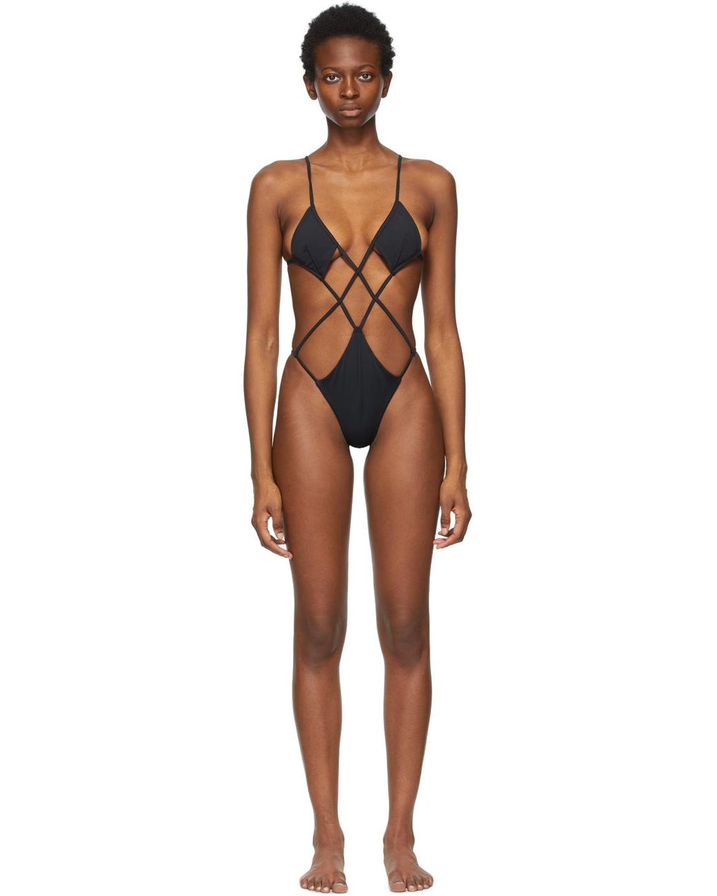 Isa Boulder Argyle One piece Swimsuit In Black Lyst
