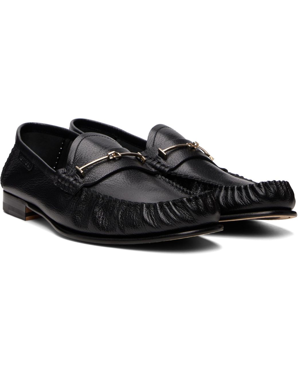 Tom Ford Black Shiny Leather Ripley Loafers