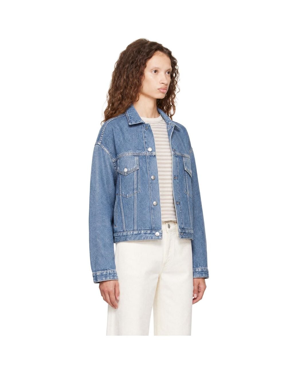 Rag & Bone Blue Rb Miramar Mallow Trucker Jacket