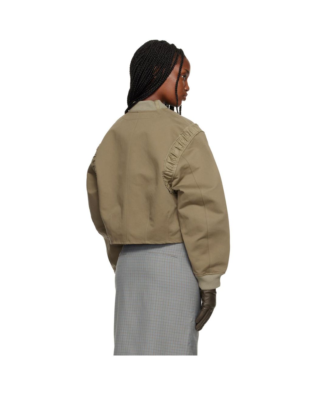 Our Legacy Multicolor Khaki Frill Bomber Jacket