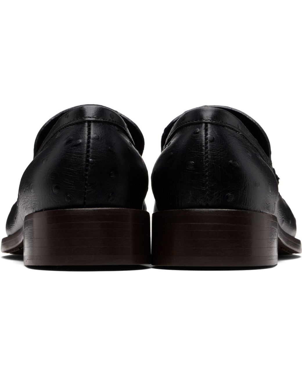 Acne Black Leather Loafers for men