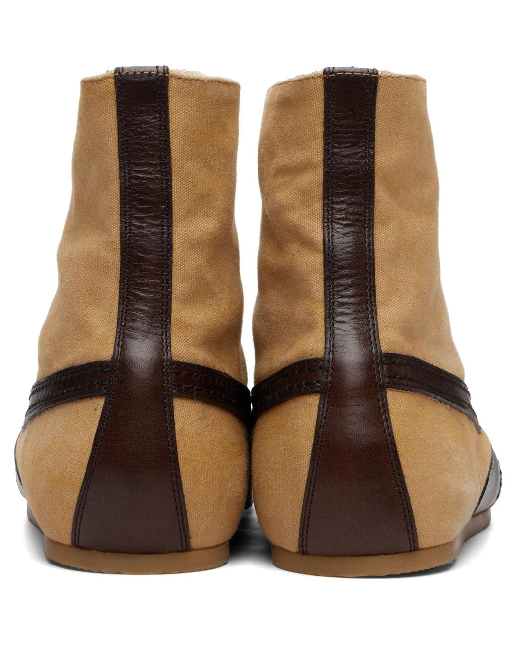 Dries Van Noten Brown Canvas High Top Sneakers for men