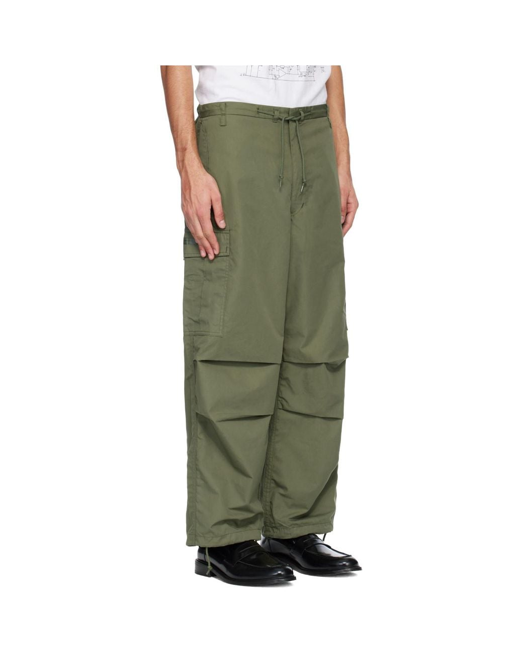 (w)taps Green Nyco Weather Cargo Pants for men