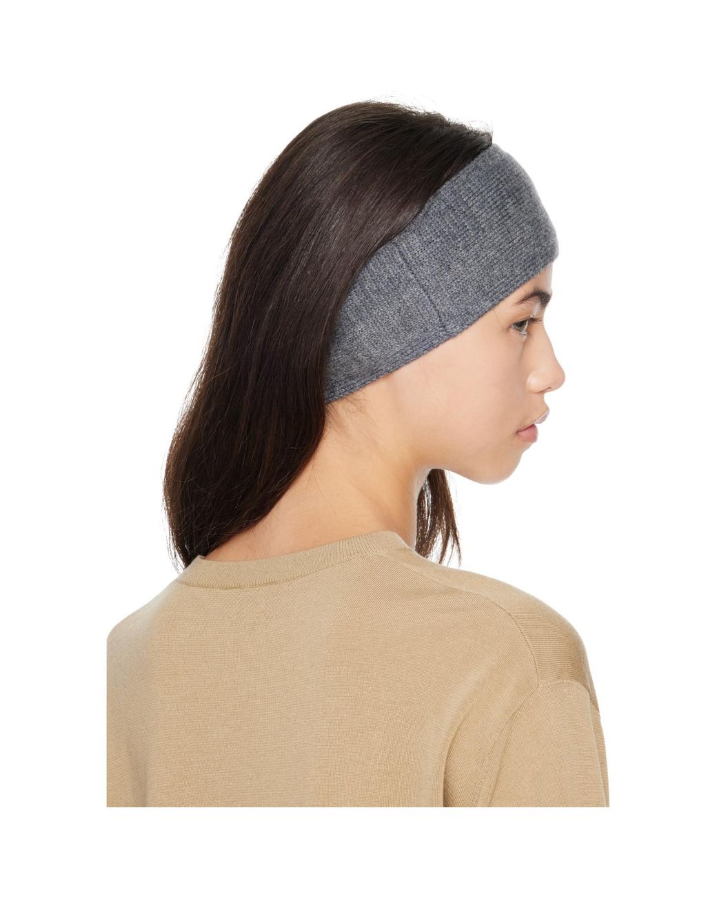 Totême  Gray Cashmere Headband