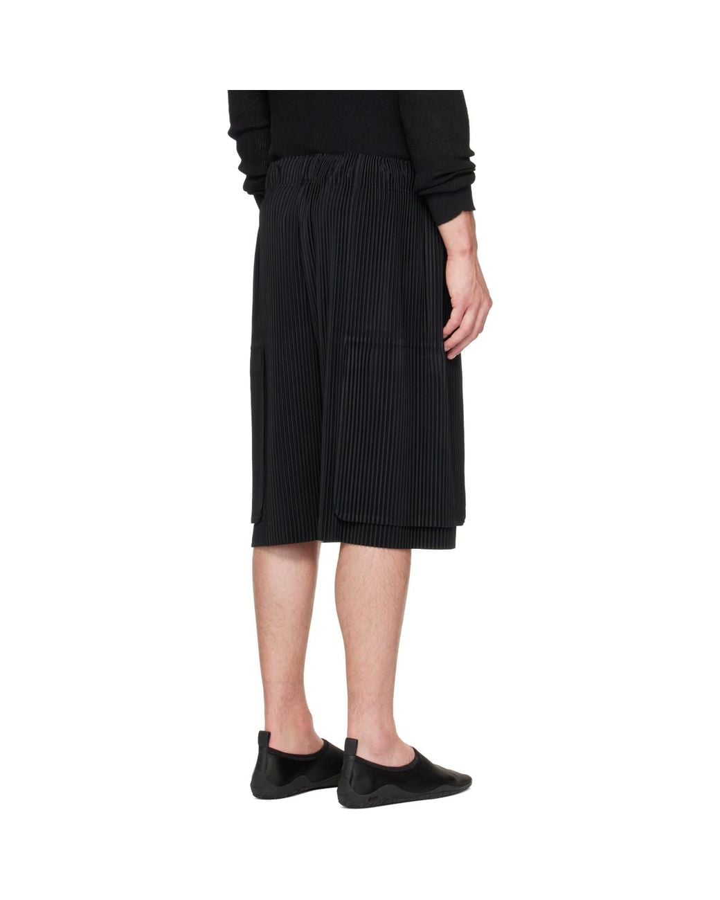 Homme Plissé Issey Miyake Black Monthly Colors September Shorts for men