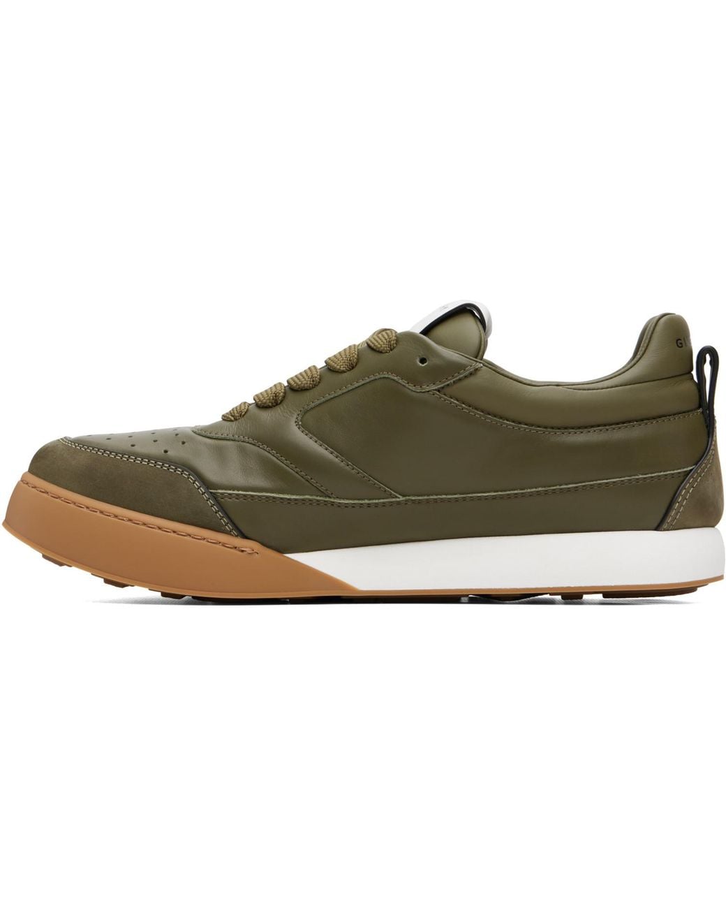 Givenchy Green Khaki Yard' Leather Sneakers for men
