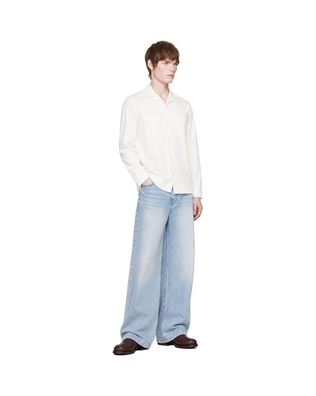 Carter Young White Luis Pyjama Shirt for men