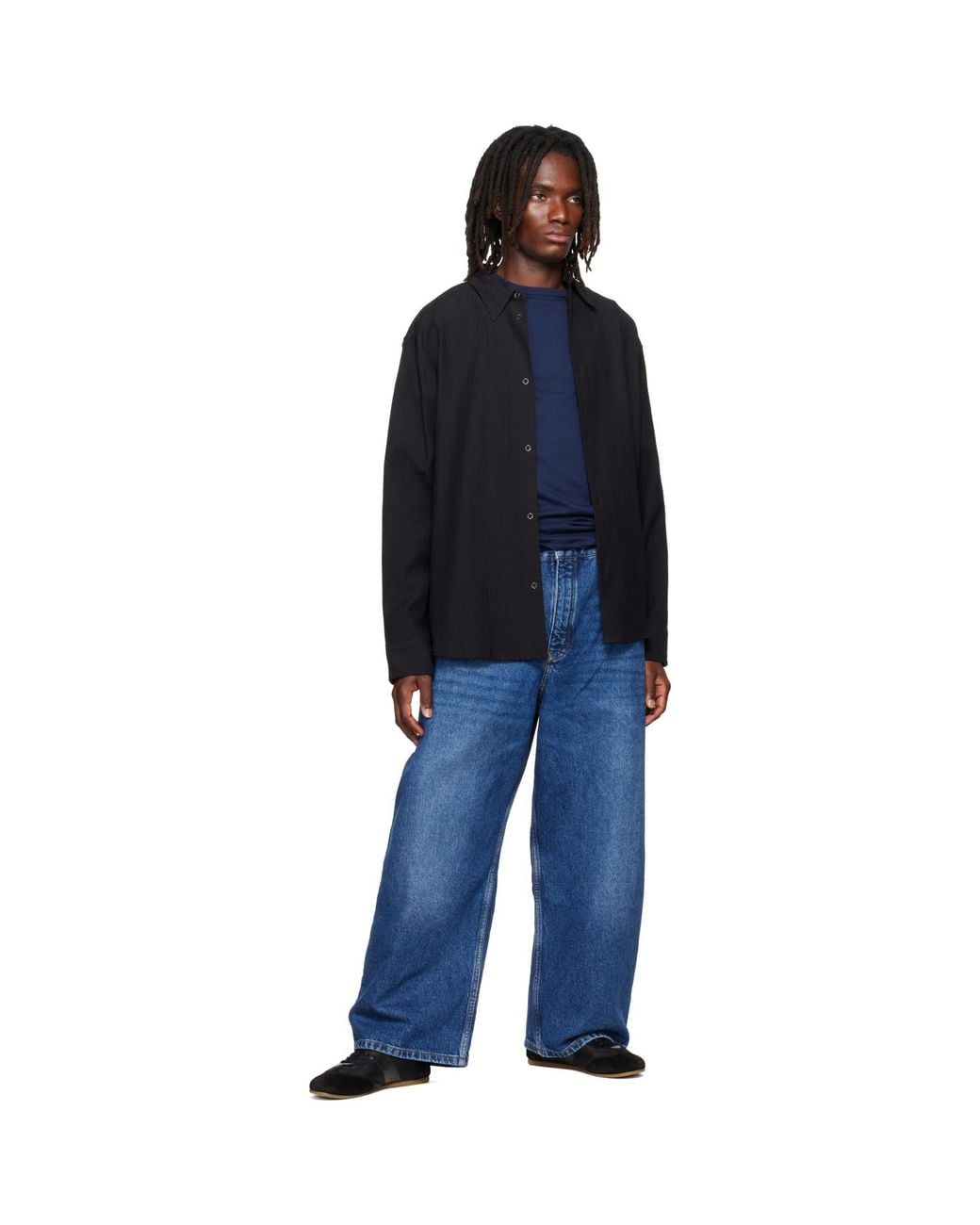 Studio Nicholson Blue Paolo Wide Leg Jeans for men