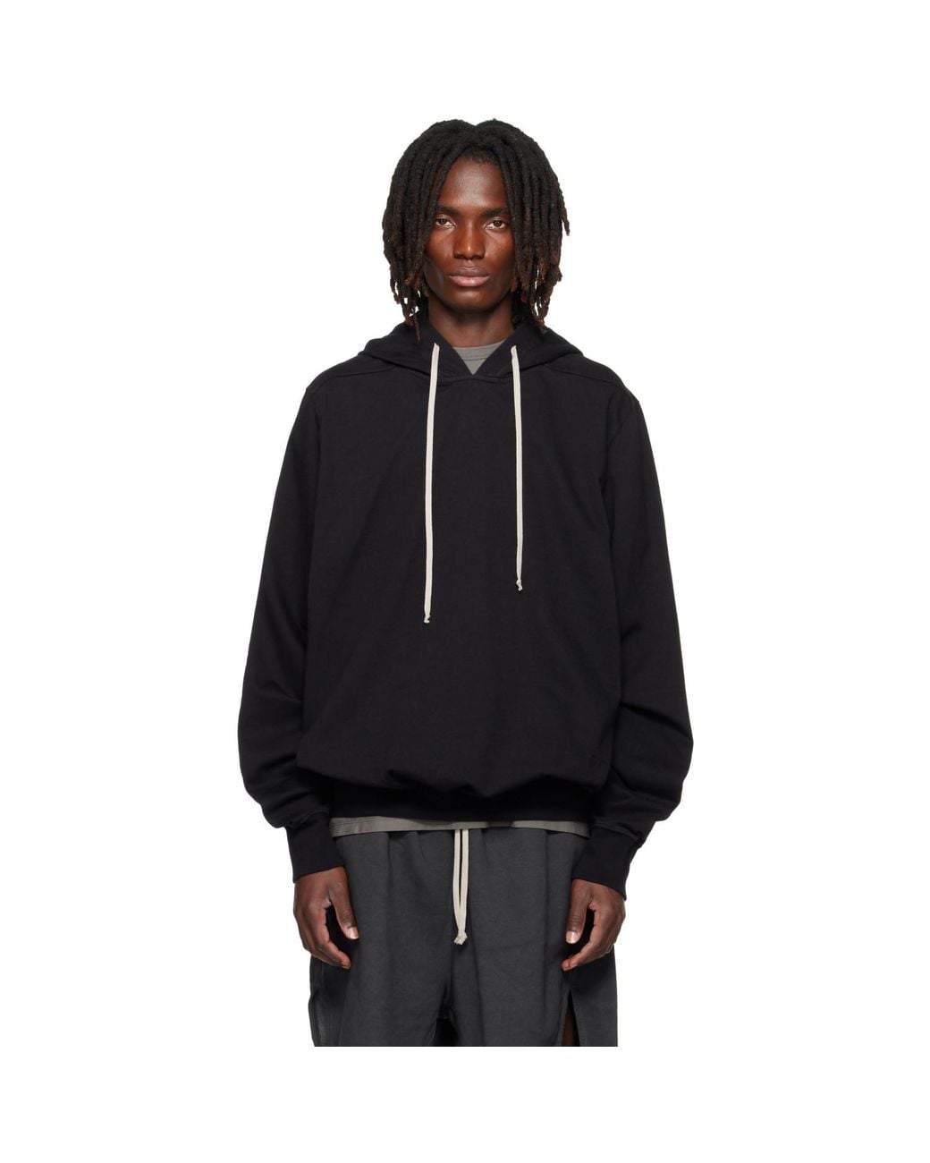 Rick Owens Black Tower Oversized Hoodie for men